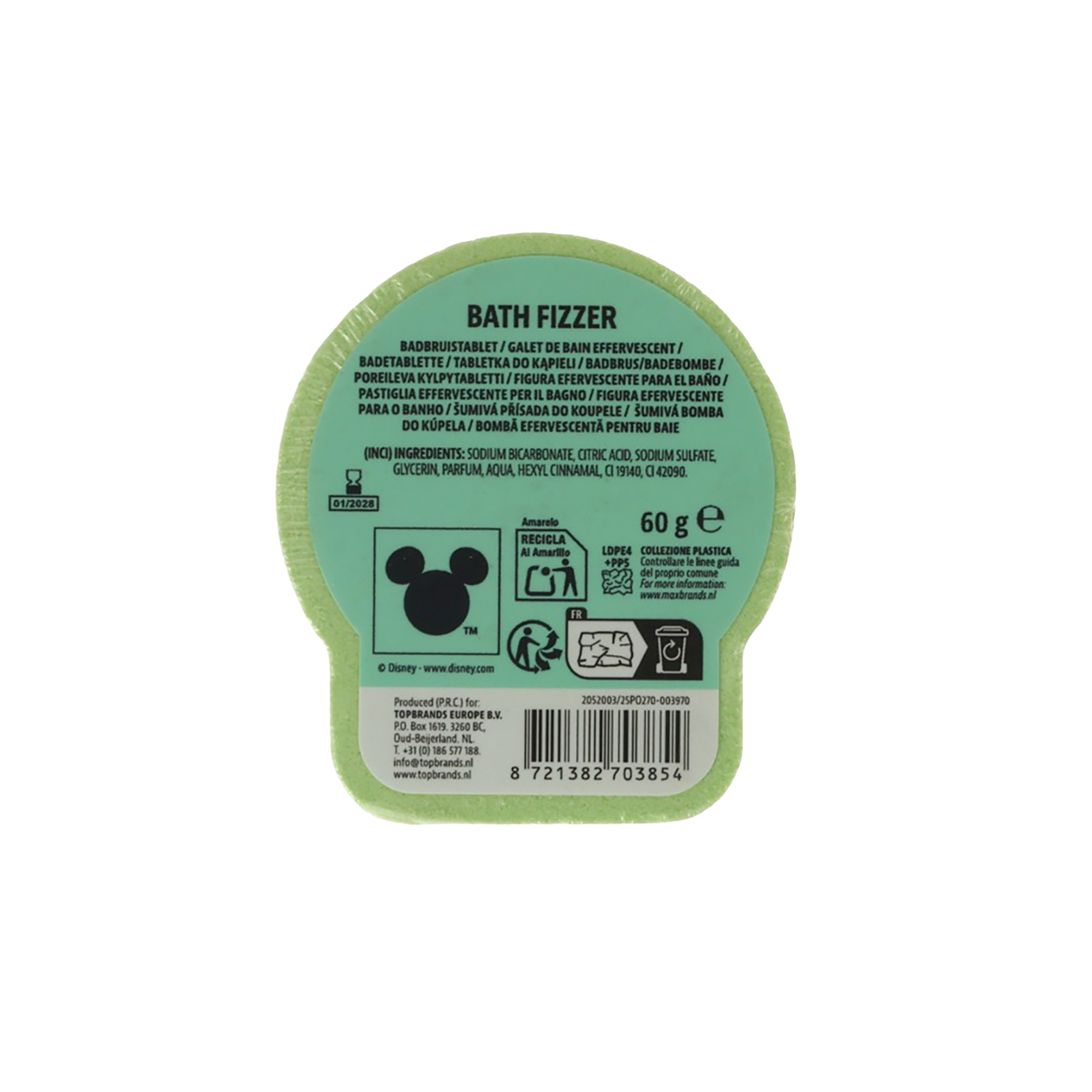 Galet de bain effervescent Disney Vaiana - Vert