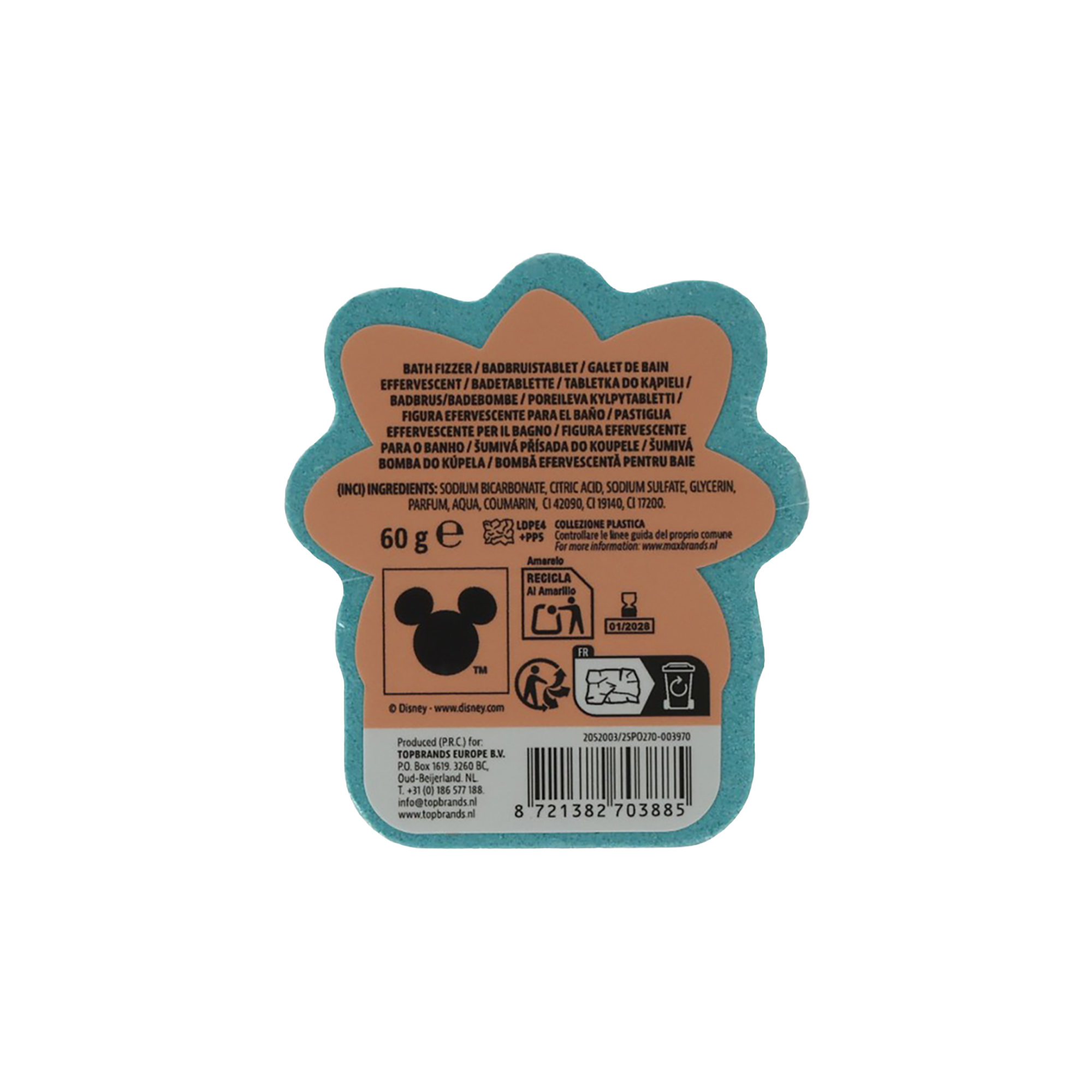 Galet de bain effervescent Disney Vaiana - Bleu