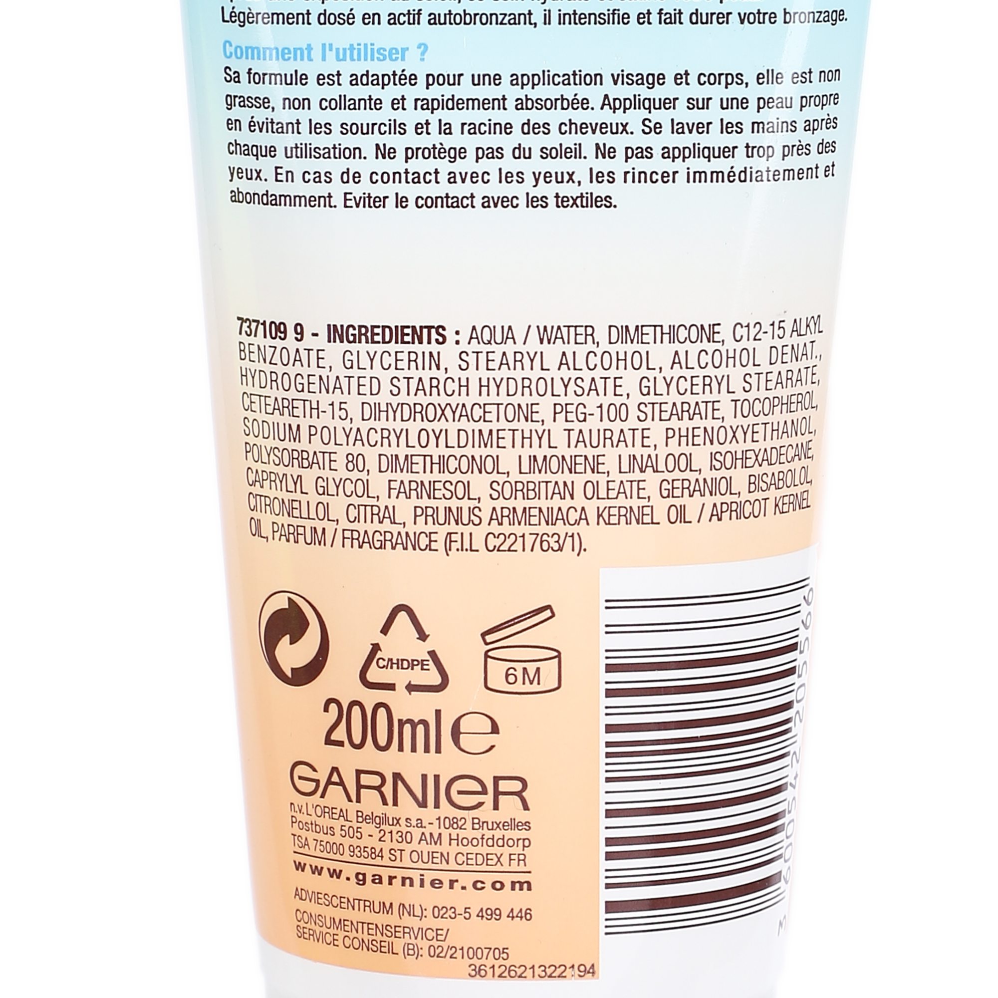 Soin après-soleil amplificateur de bronzage
