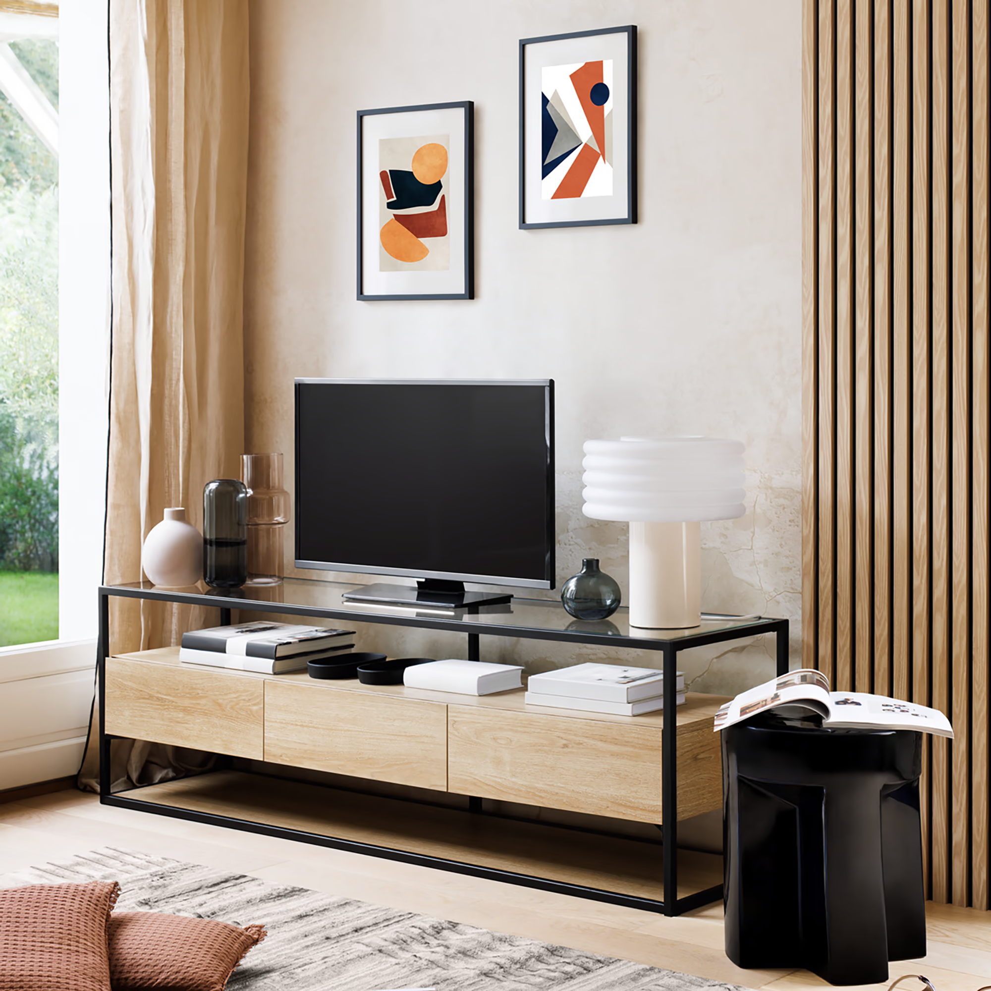 Panneau décoratif Colva clair 240x60cm