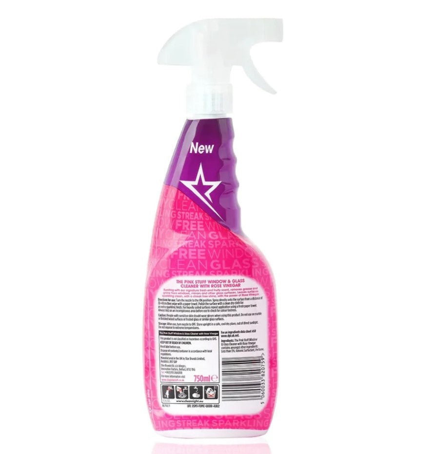 Spray nettoyant vitres au vinaigre de rose