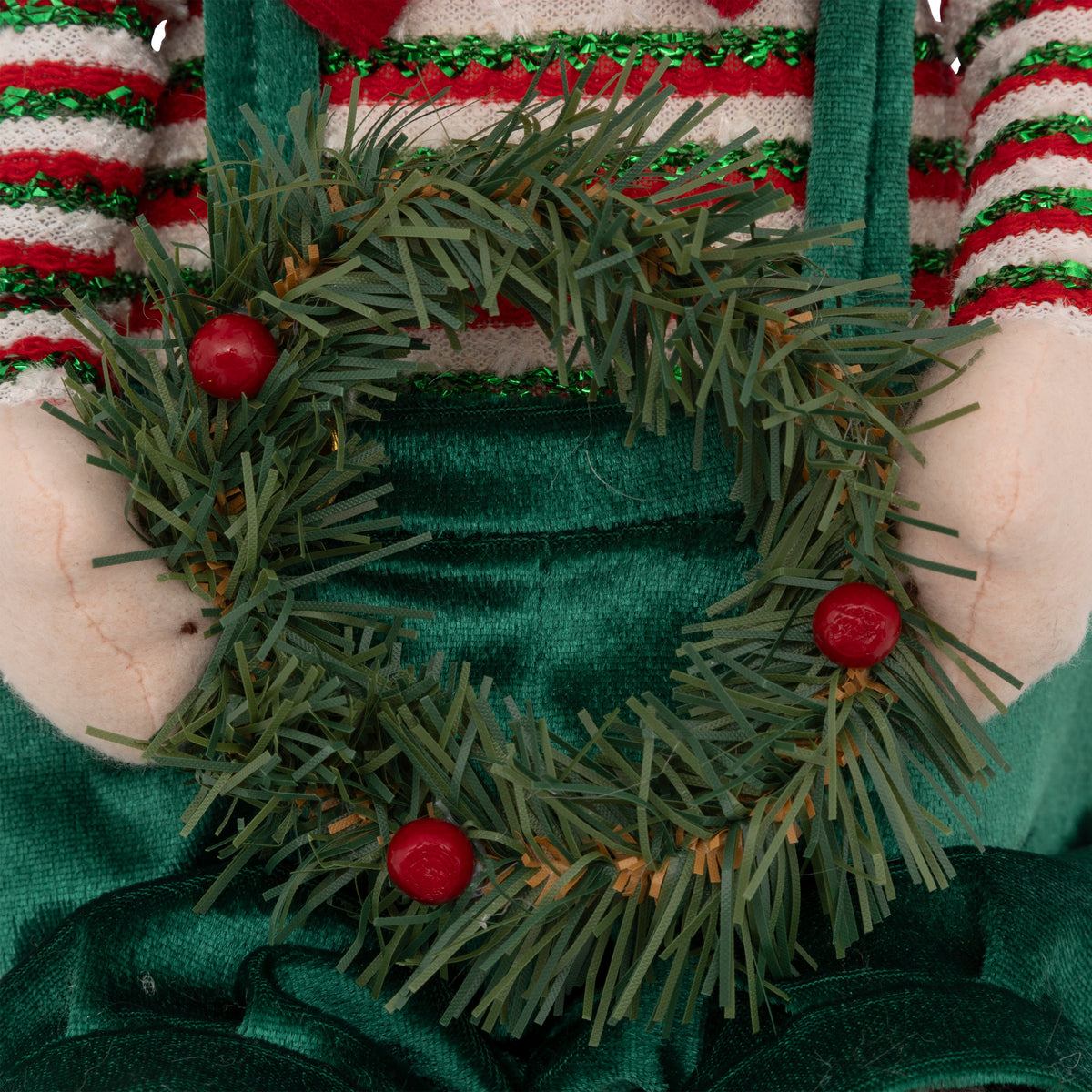 Lutin filou assis de Noël Atmosphera – H. 68 cm, 2 modèles assortis