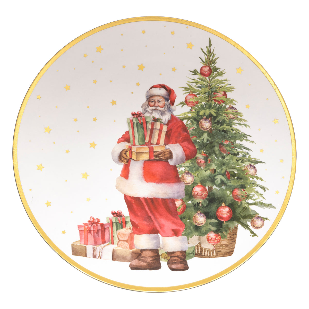 Assiette de présentation motif Père Noël 33 cm