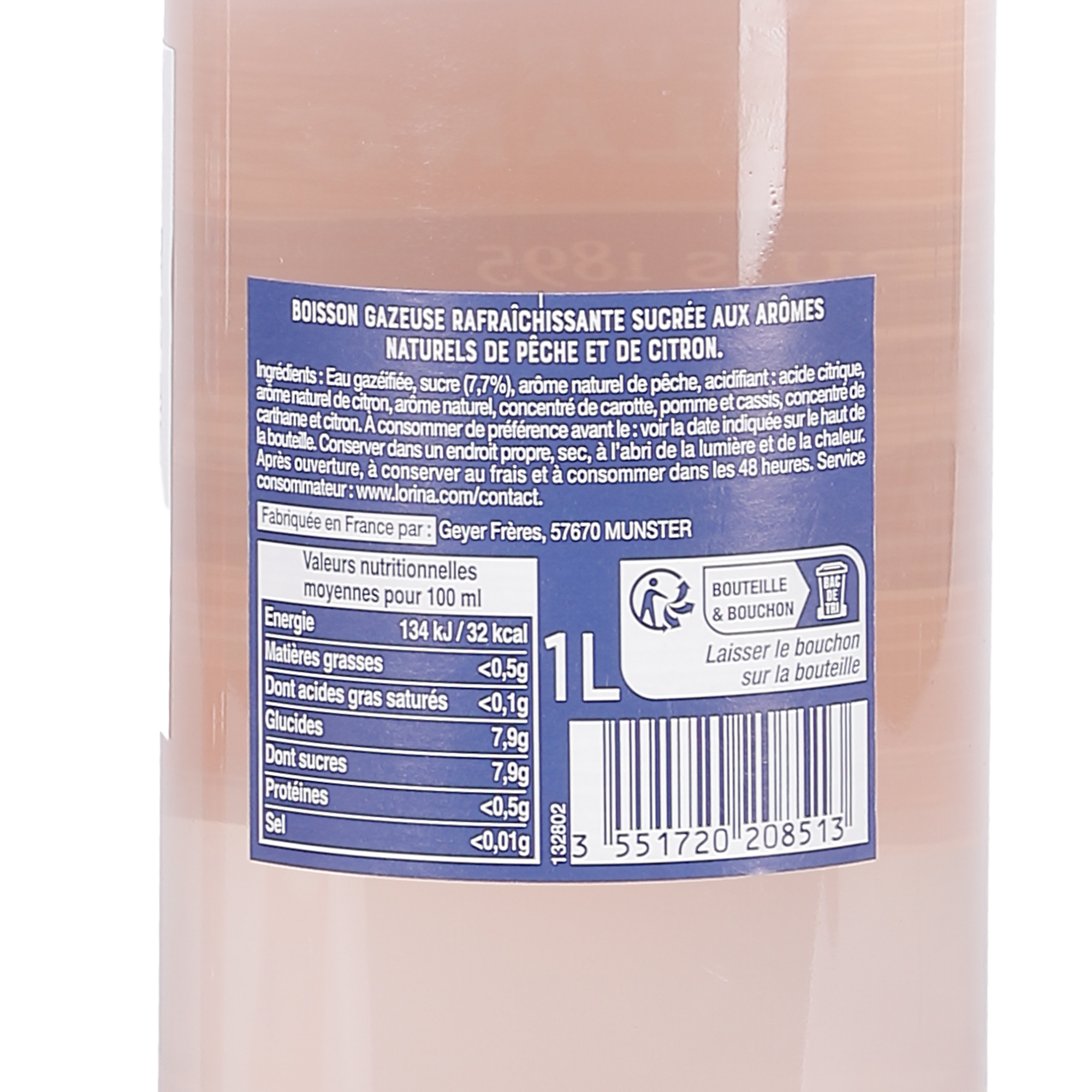 Limonade artisanale pêche blanche
