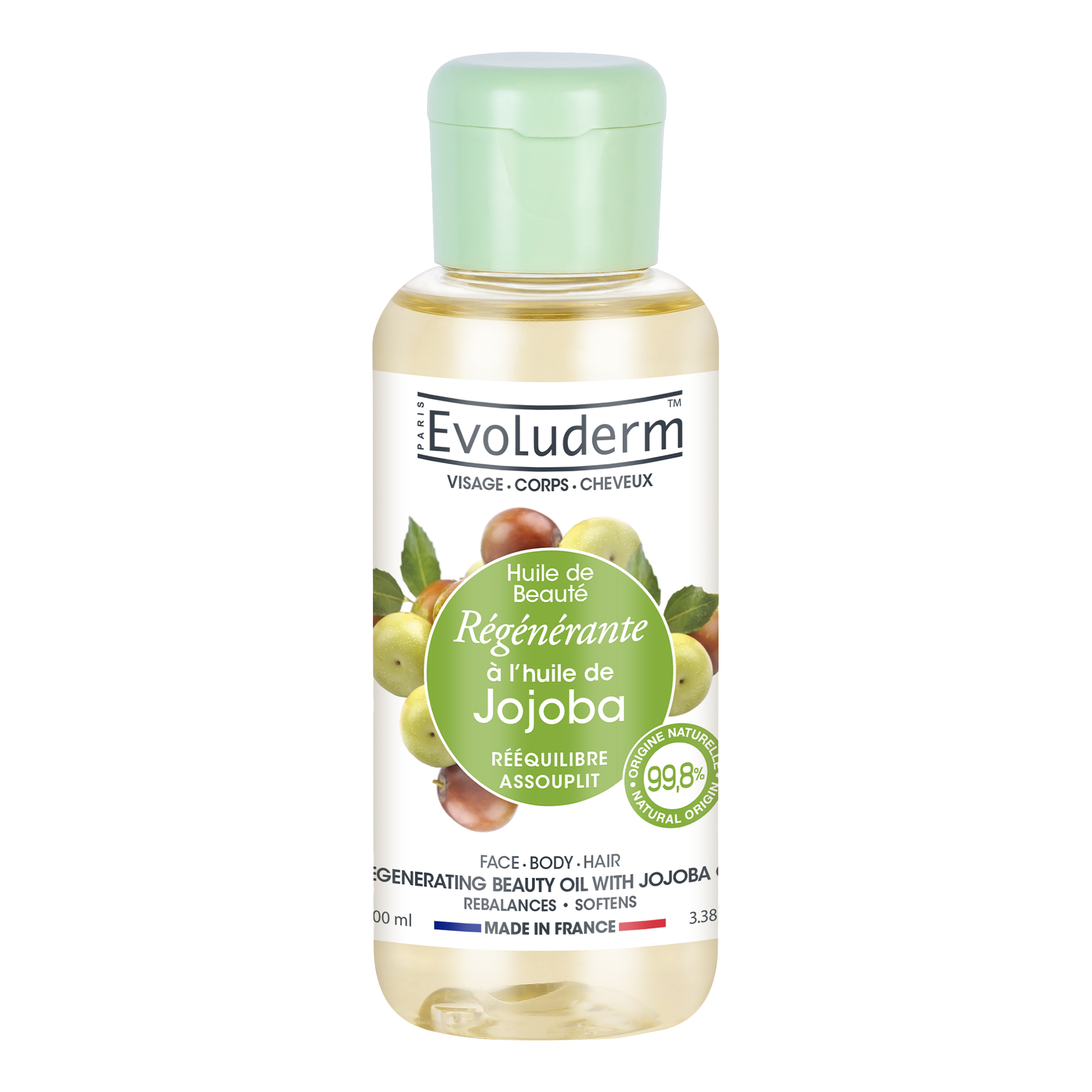 Huile de beauté régénérante à l'huile de jojoba