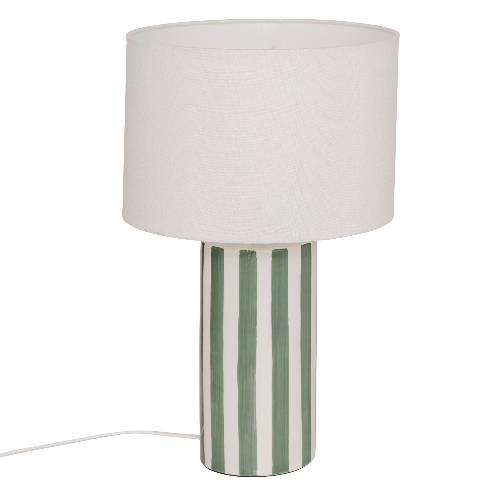 Lampe Frida Olive à rayures