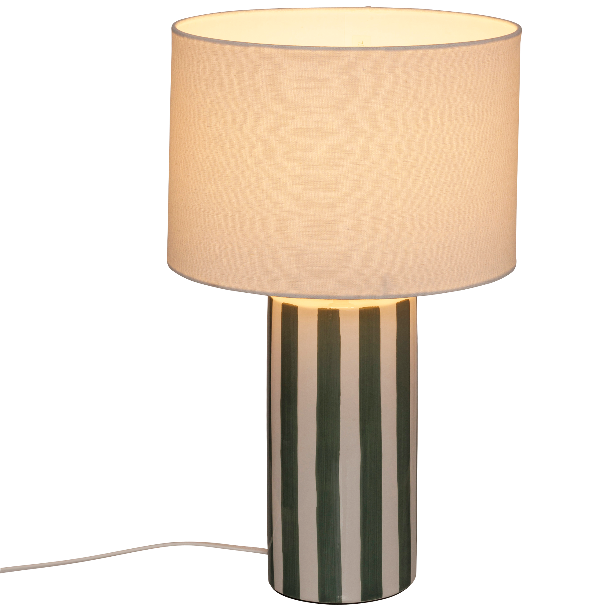 Lampe Frida Olive à rayures