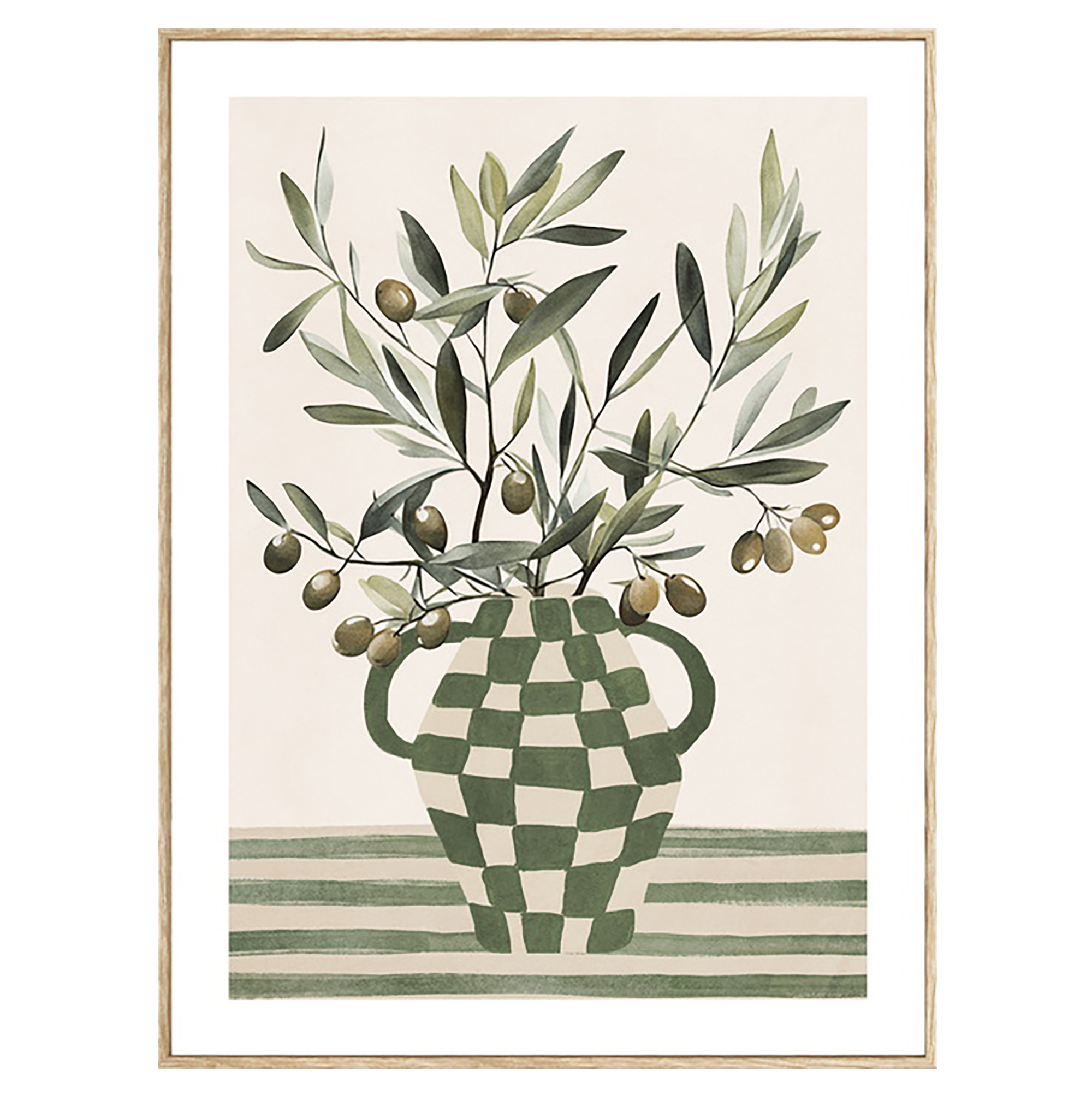 Toile imprimée Olive Claudia 45x60cm