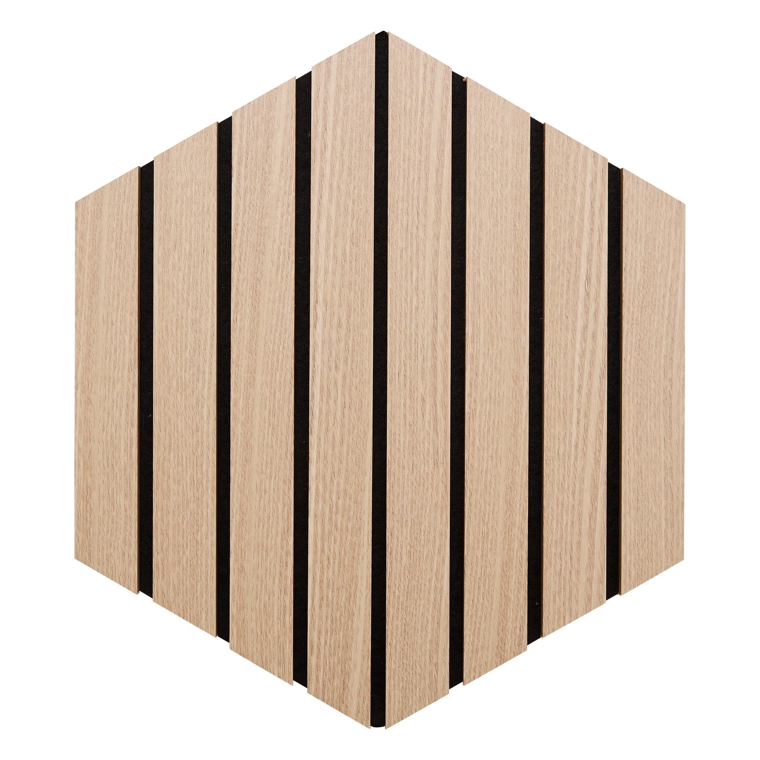 Panneau mural deco hexagonal beige x3