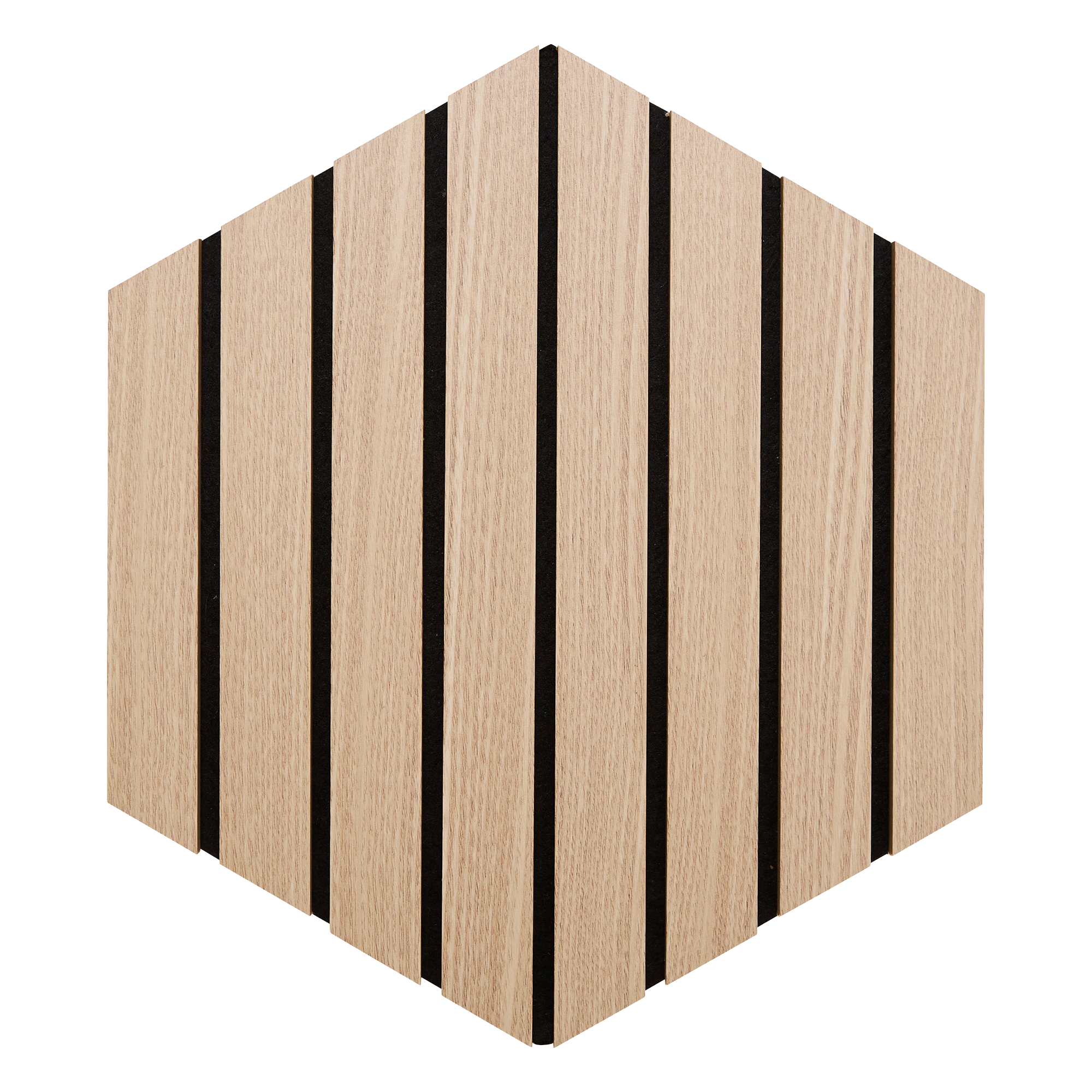 Panneau mural déco hexagonal clair 30x26 cm x3