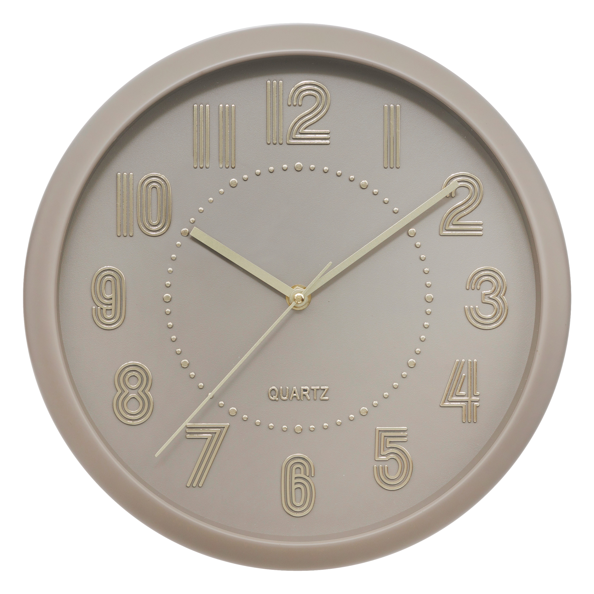 Horloge en plastique taupe