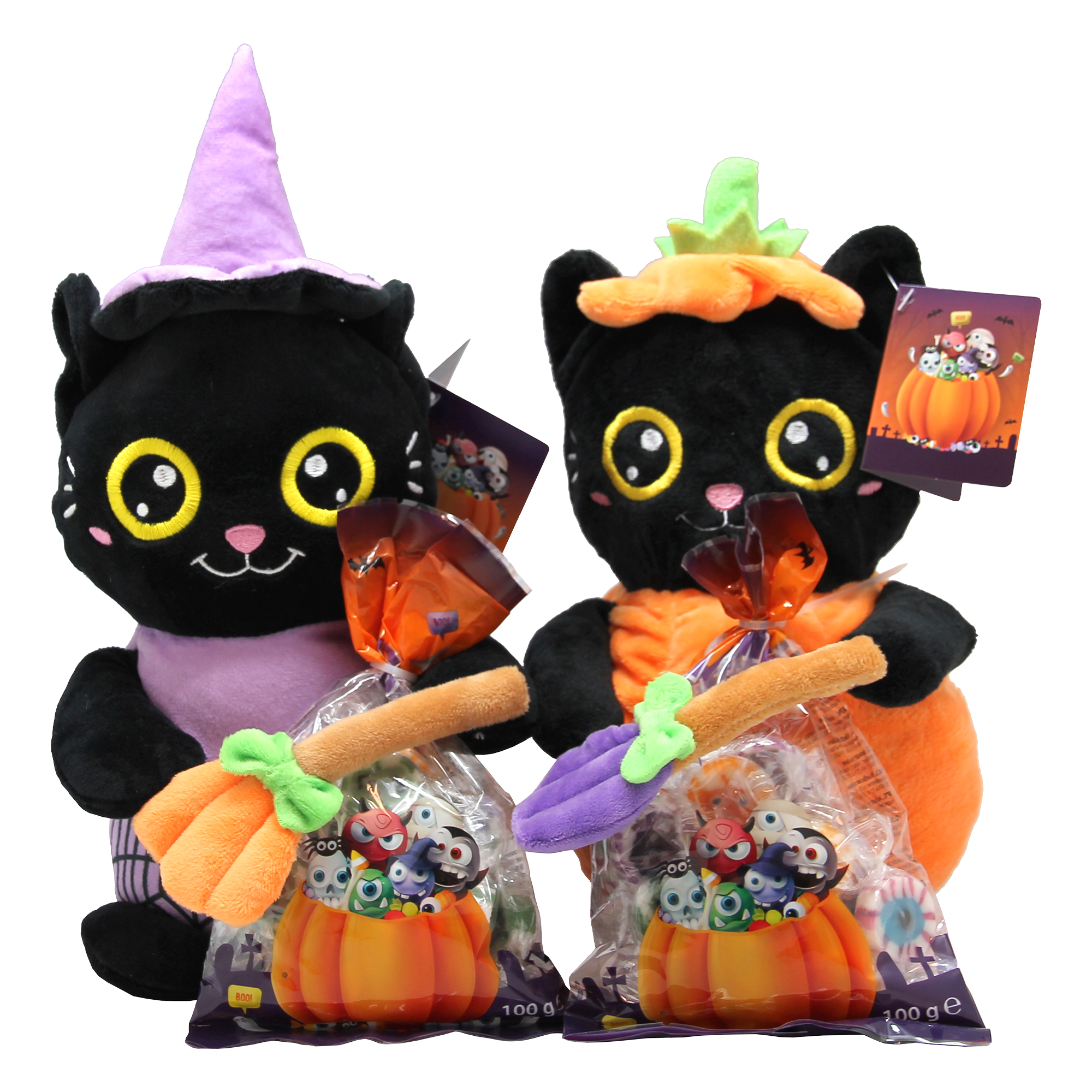 Peluche sachet de bonbon halloween