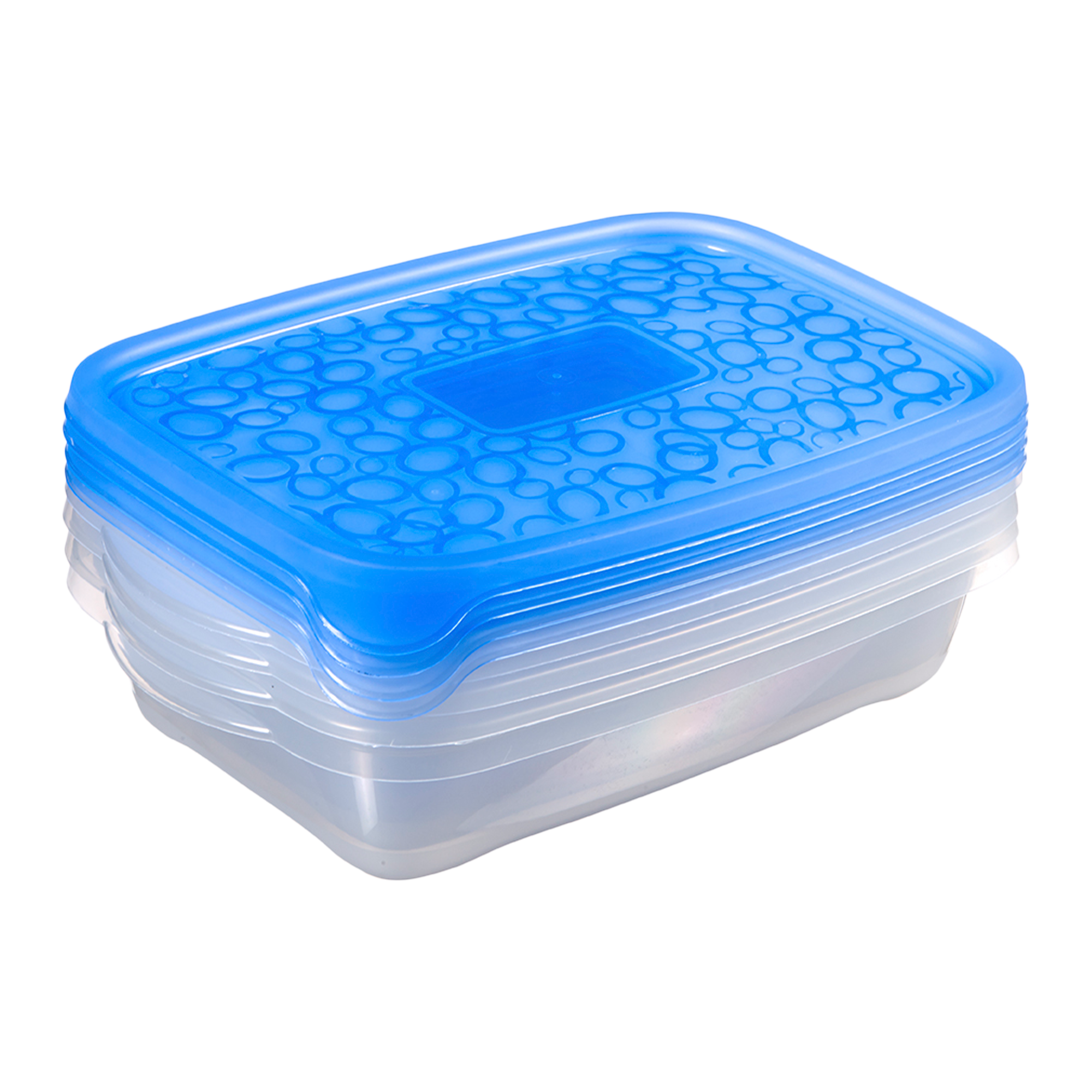 4 boîtes rectangles 1 L en plastique