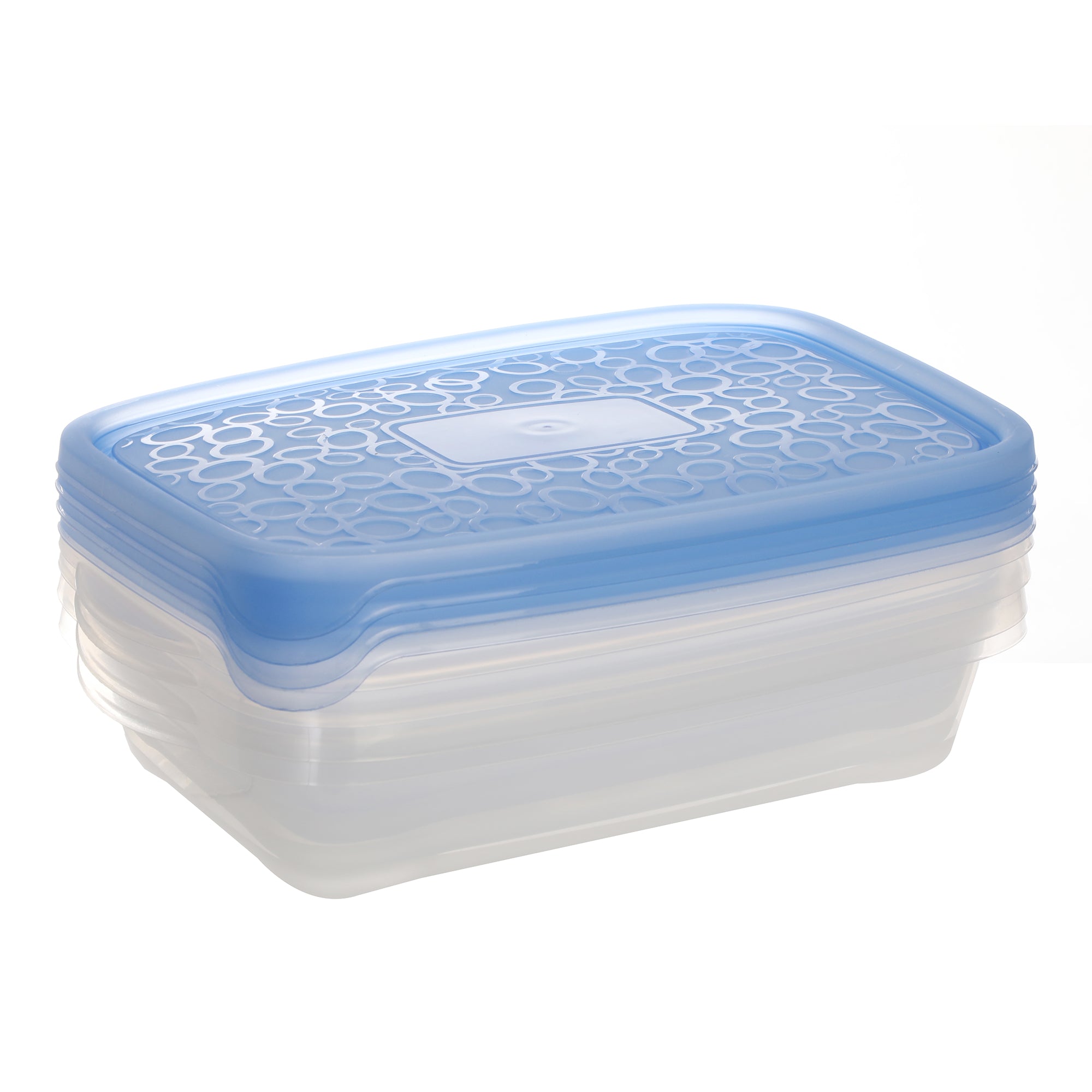 5 boîtes carrées 1,1L en plastique