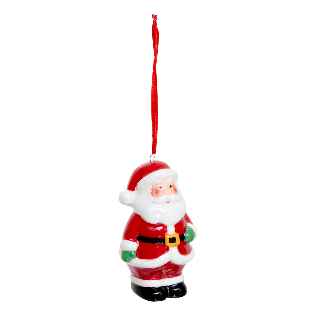Suspension de Noël en céramique Père Noël 8 cm