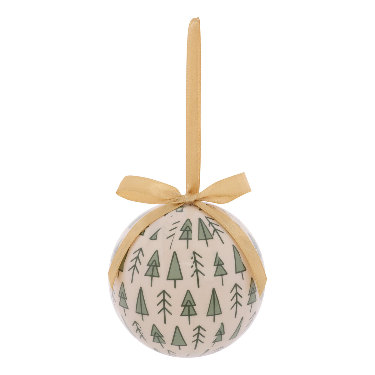 Boule de Noël imprimé sapin de 75 mm
