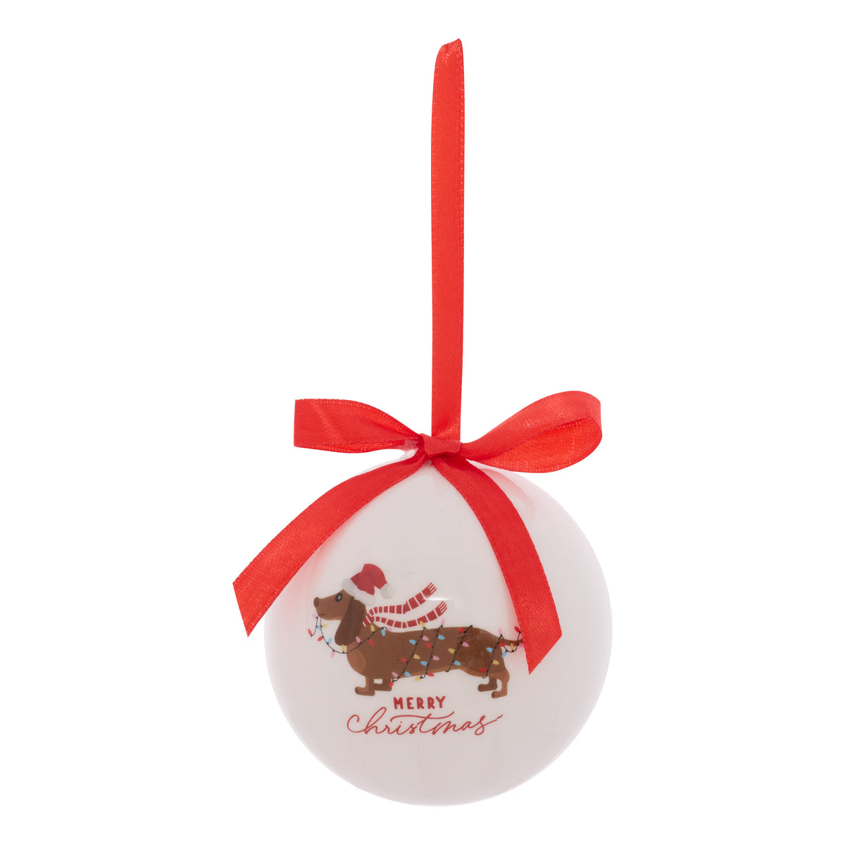 Boule de Noël imprimé teckels 75 mm
