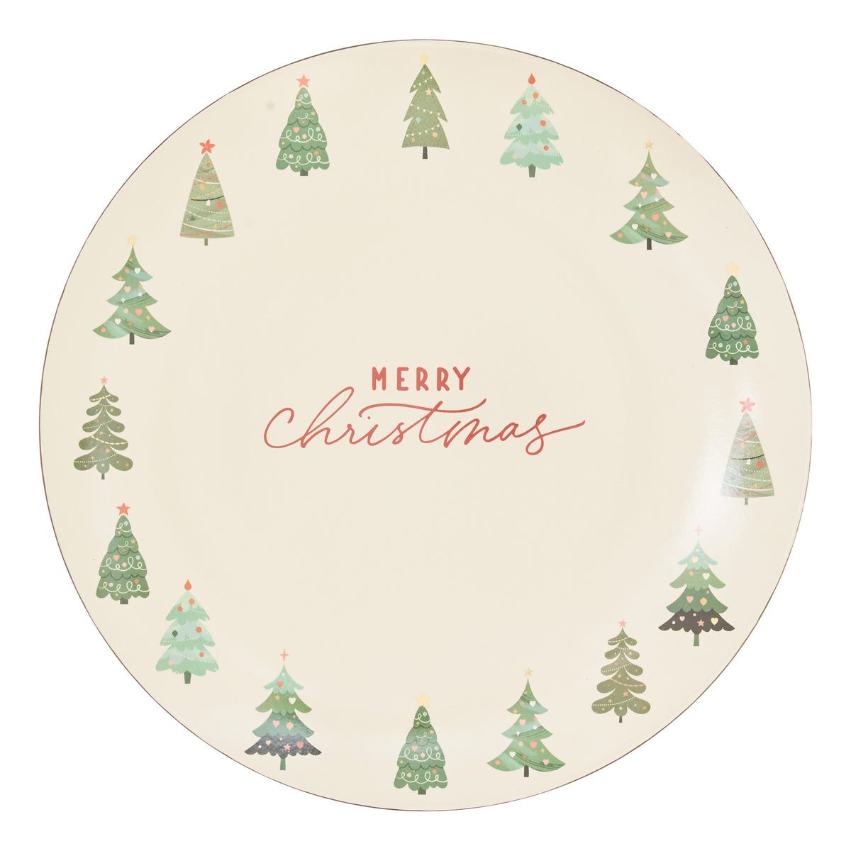 Assiette de présentation motif sapin "Merry Christmas 33" cm