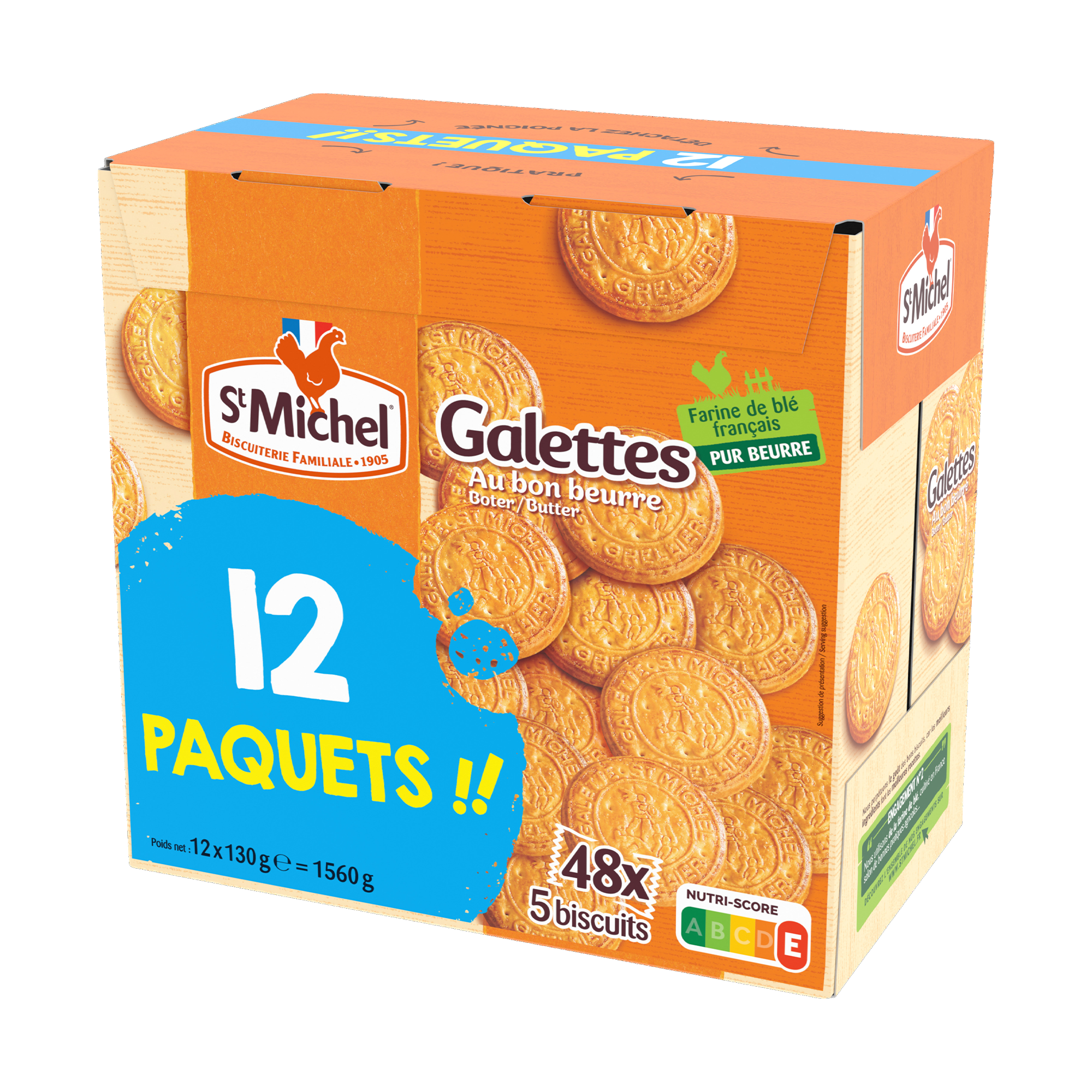 12 paquets de galette pure beurre