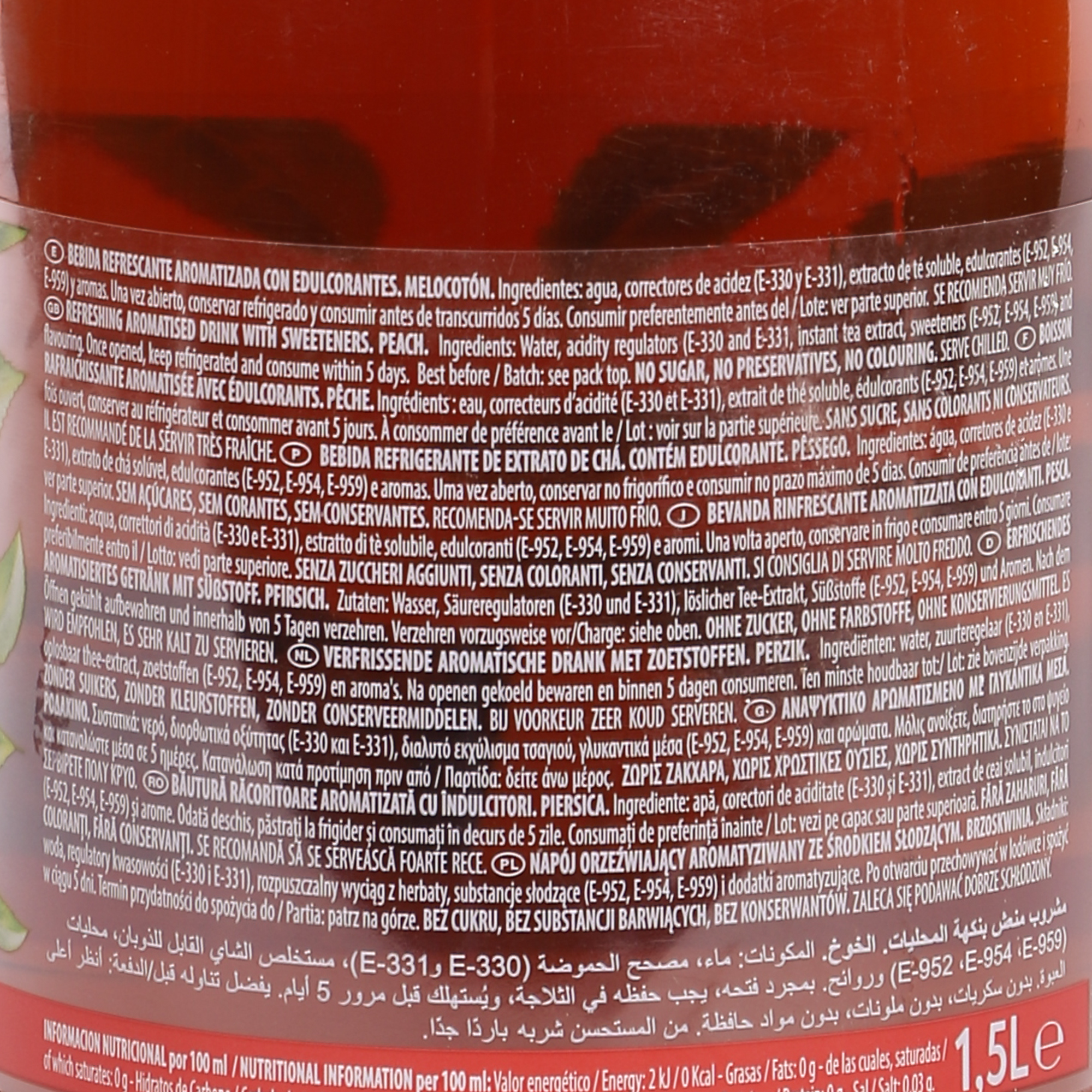 Thé glacé pêche