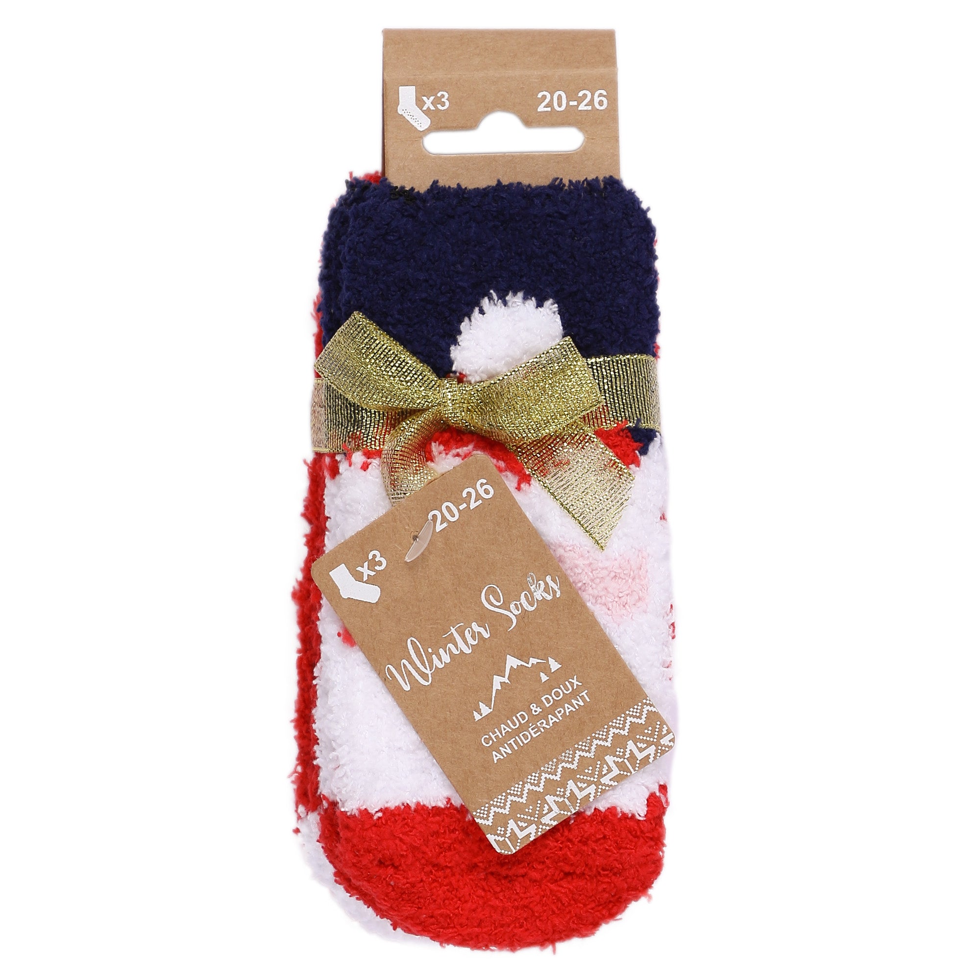 3 PR CHAUSSETTES HOME SOCKS NOEL 20/26