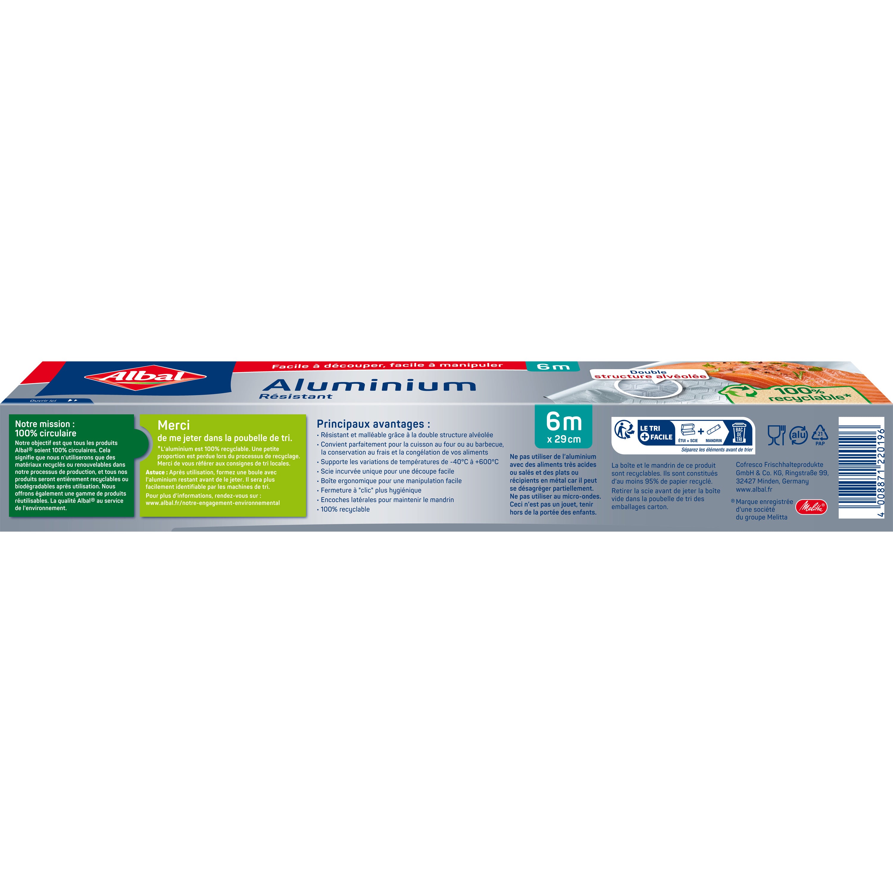 Papier aluminium 6m