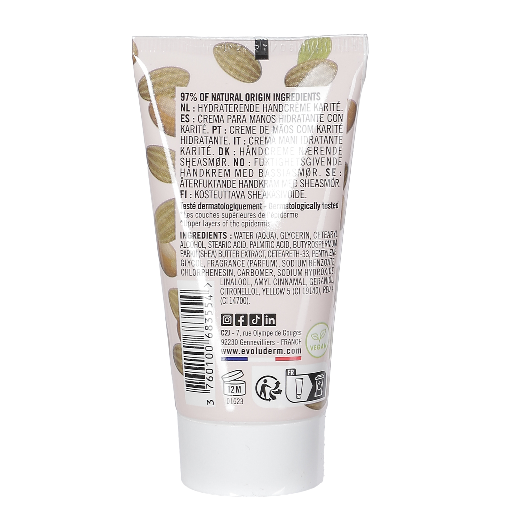 Crème mains hydratante karité