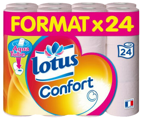 24 rouleaux de papier toilette confort