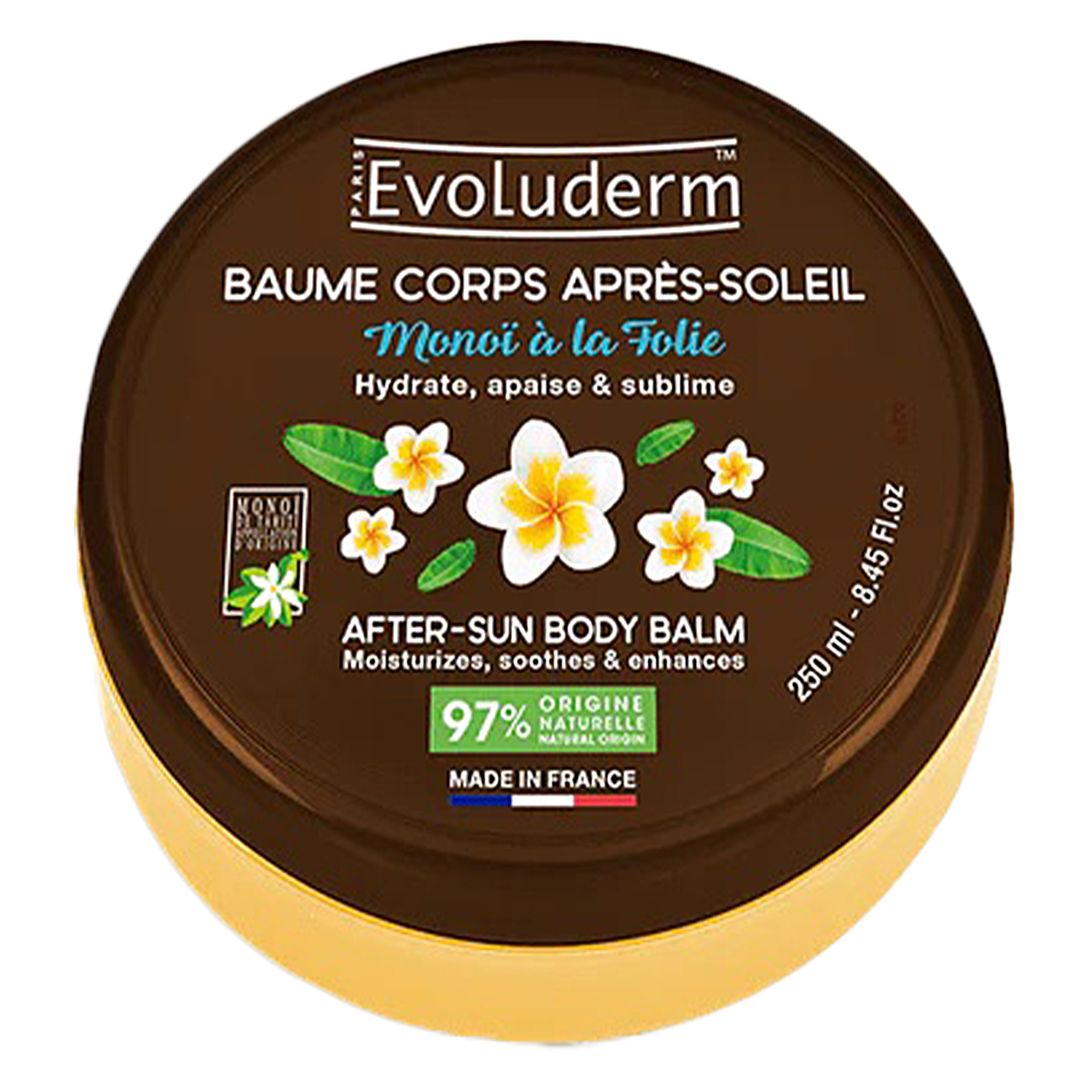 Baume corps hydratant après soleil Monoï