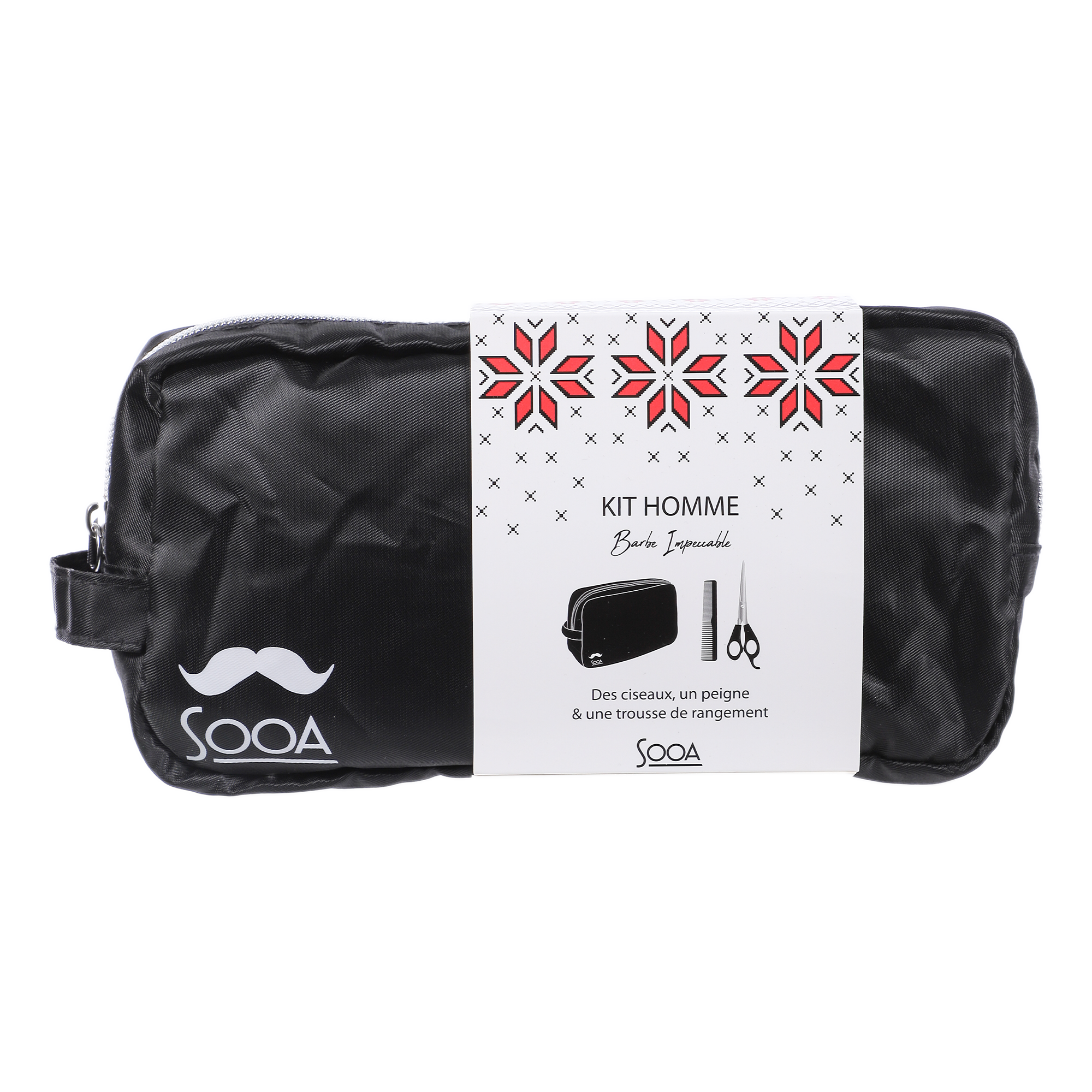 Trousse de toilette avec peigne et ciseaux