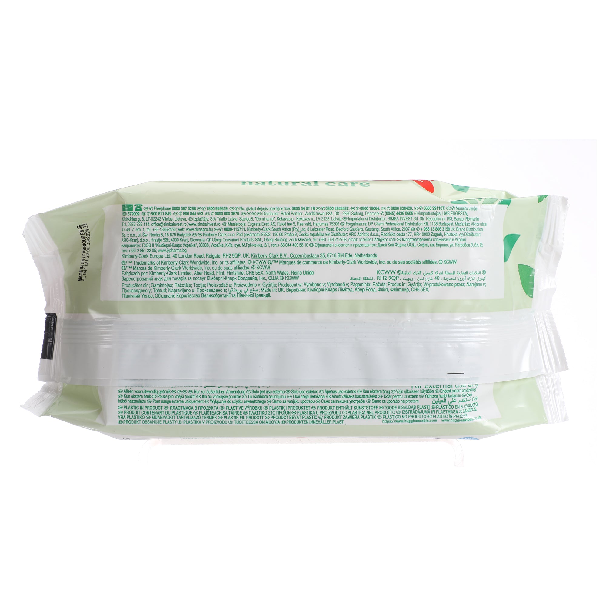 56 lingettes bébé natural care