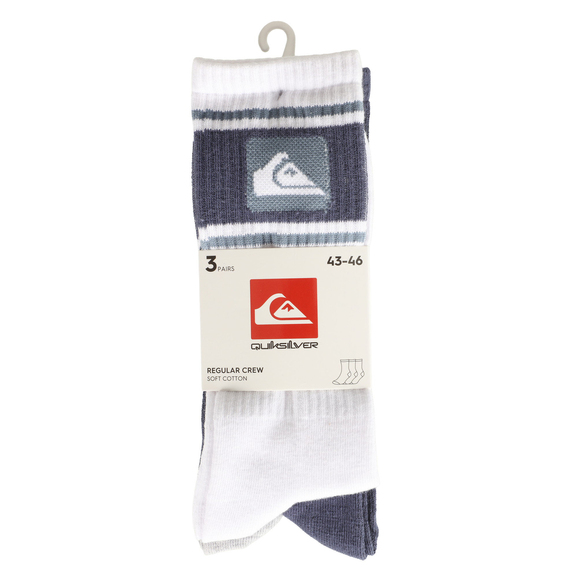3 paires de chaussettes tennis 39/46 - Bleu