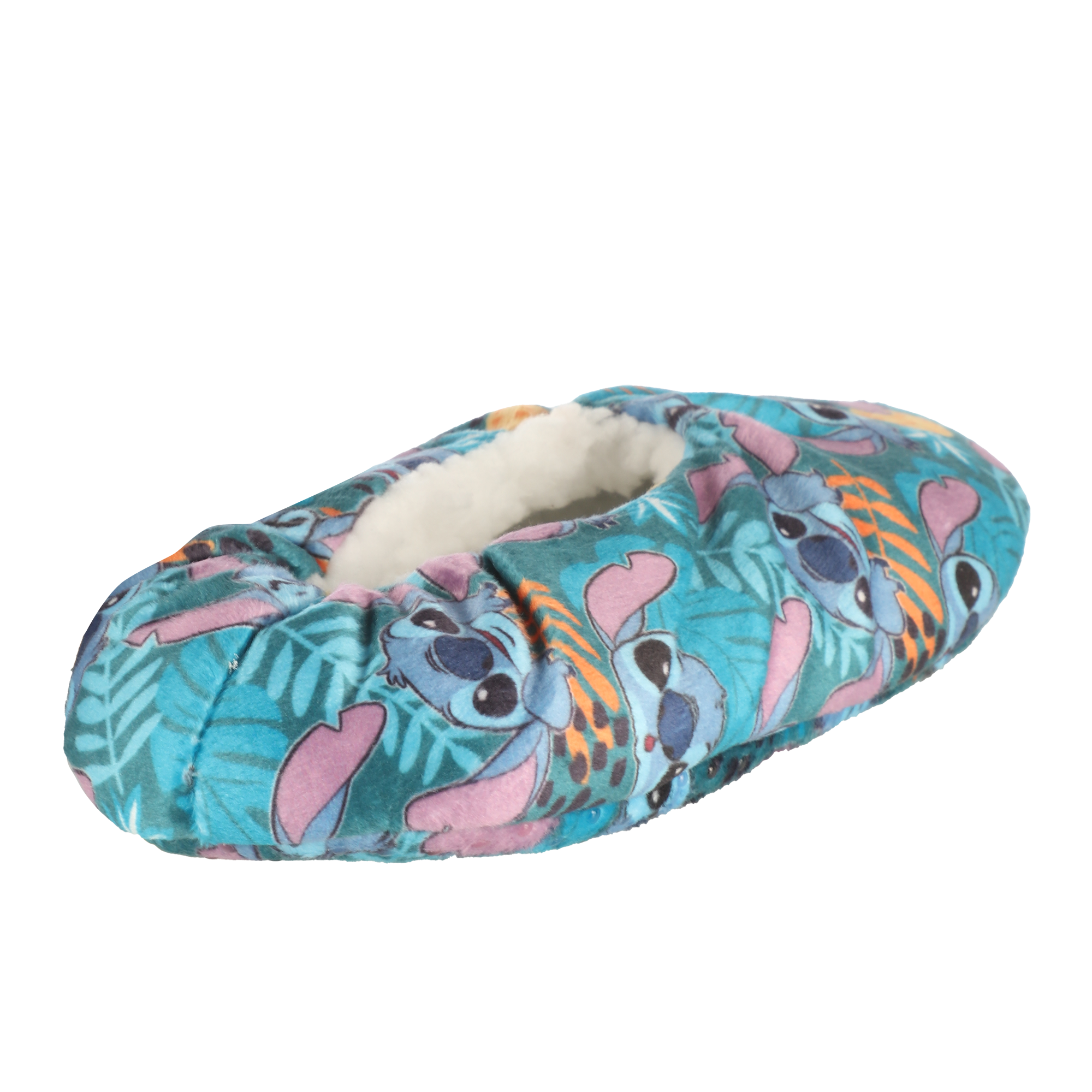 Chaussons Stitch fourrés sherpa 27/35 - Bleu