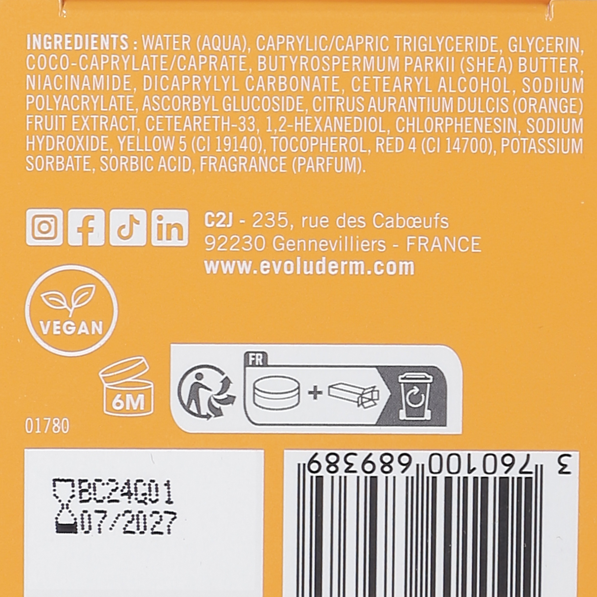 Créme éclat vitamine C