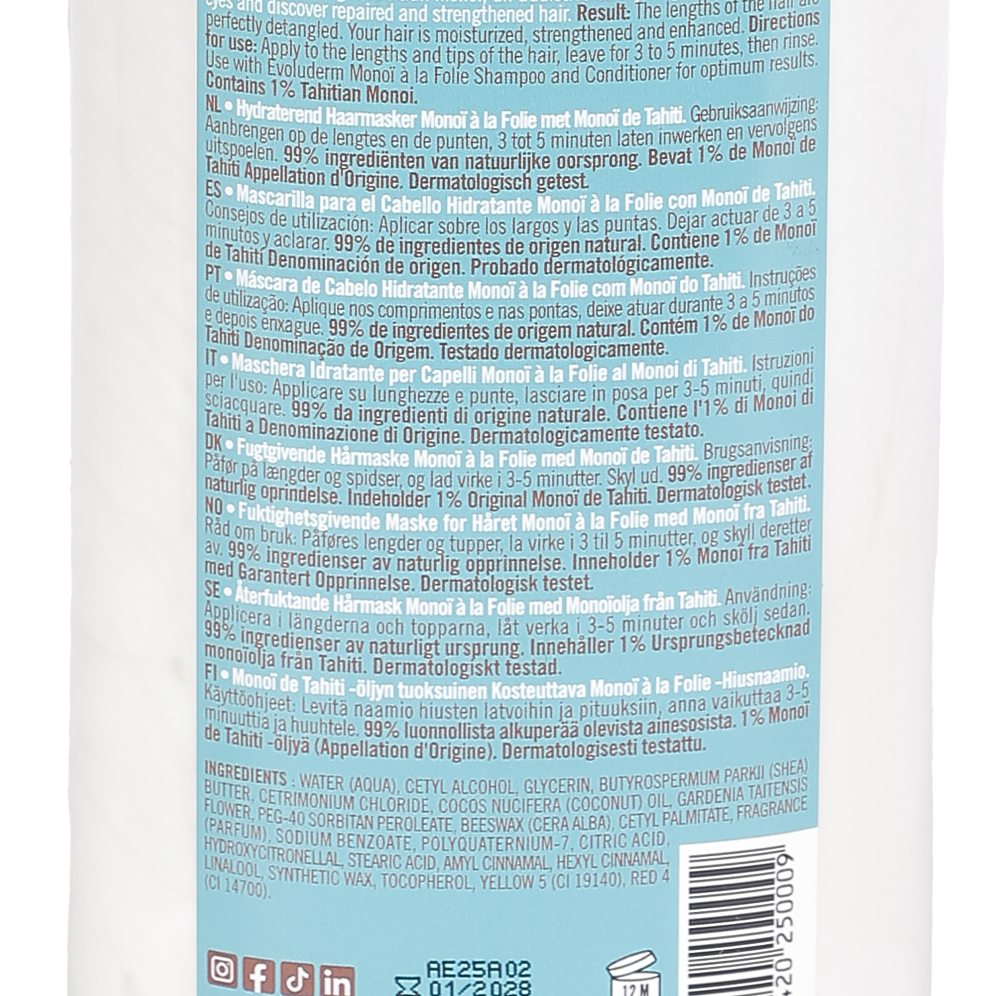 Masque cheveux au monoï