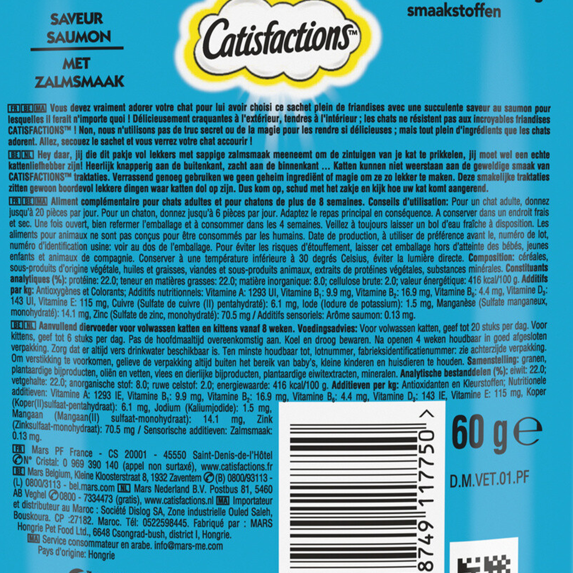 Friandise pour chat au saumon