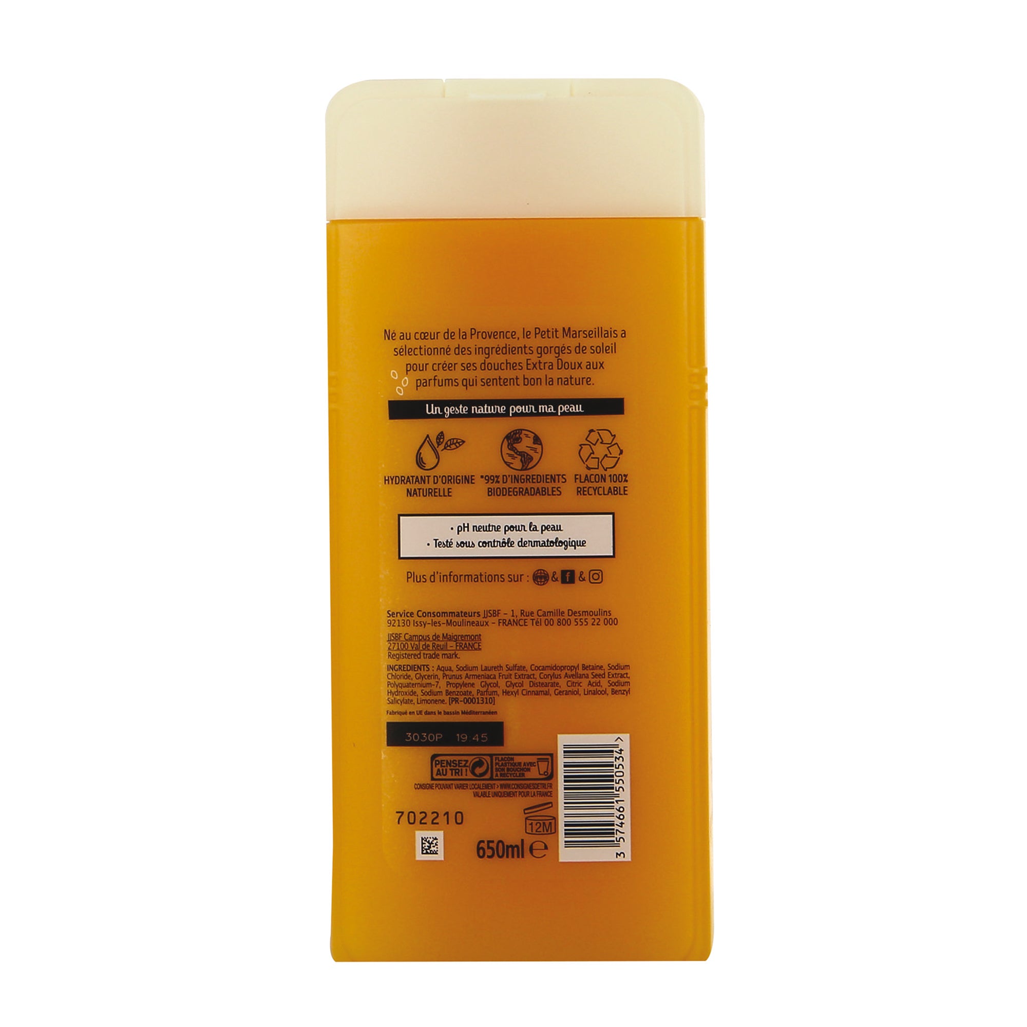 Gel douche abricot et noisette