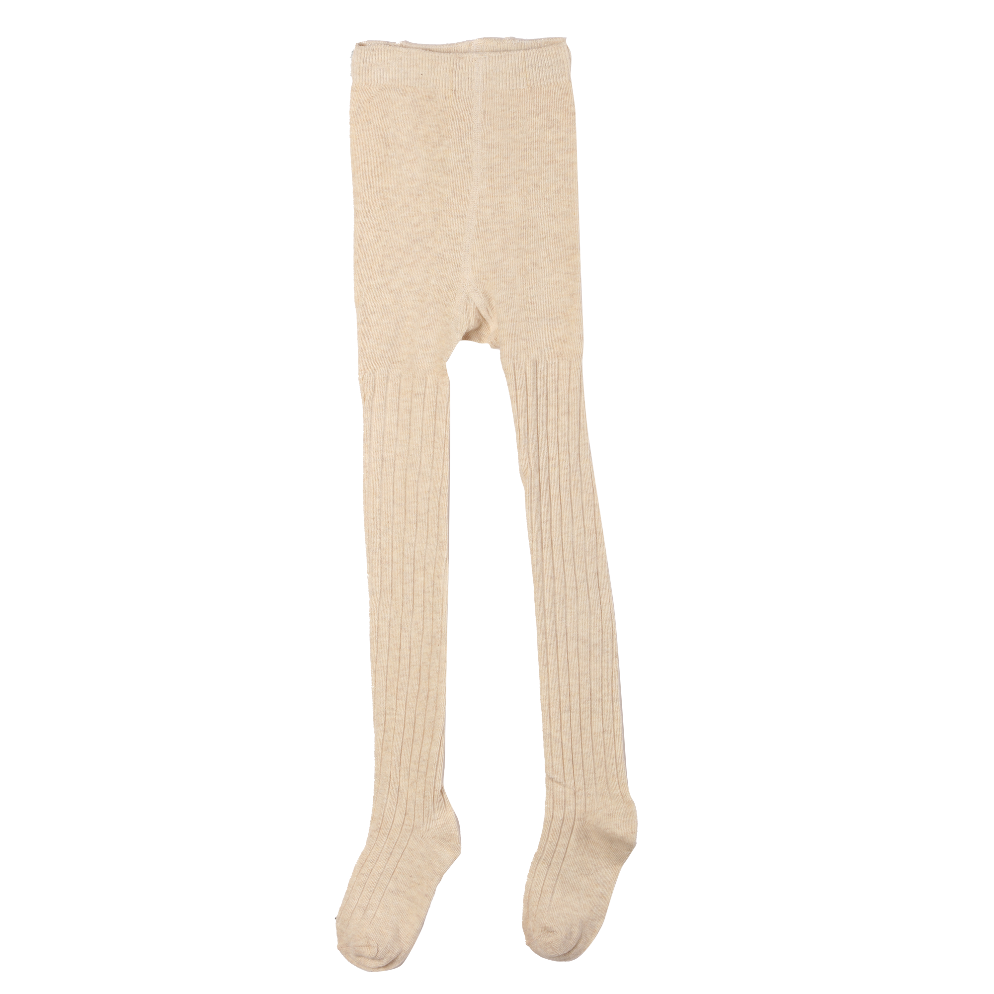 Paire de collant uni en coton - Beige