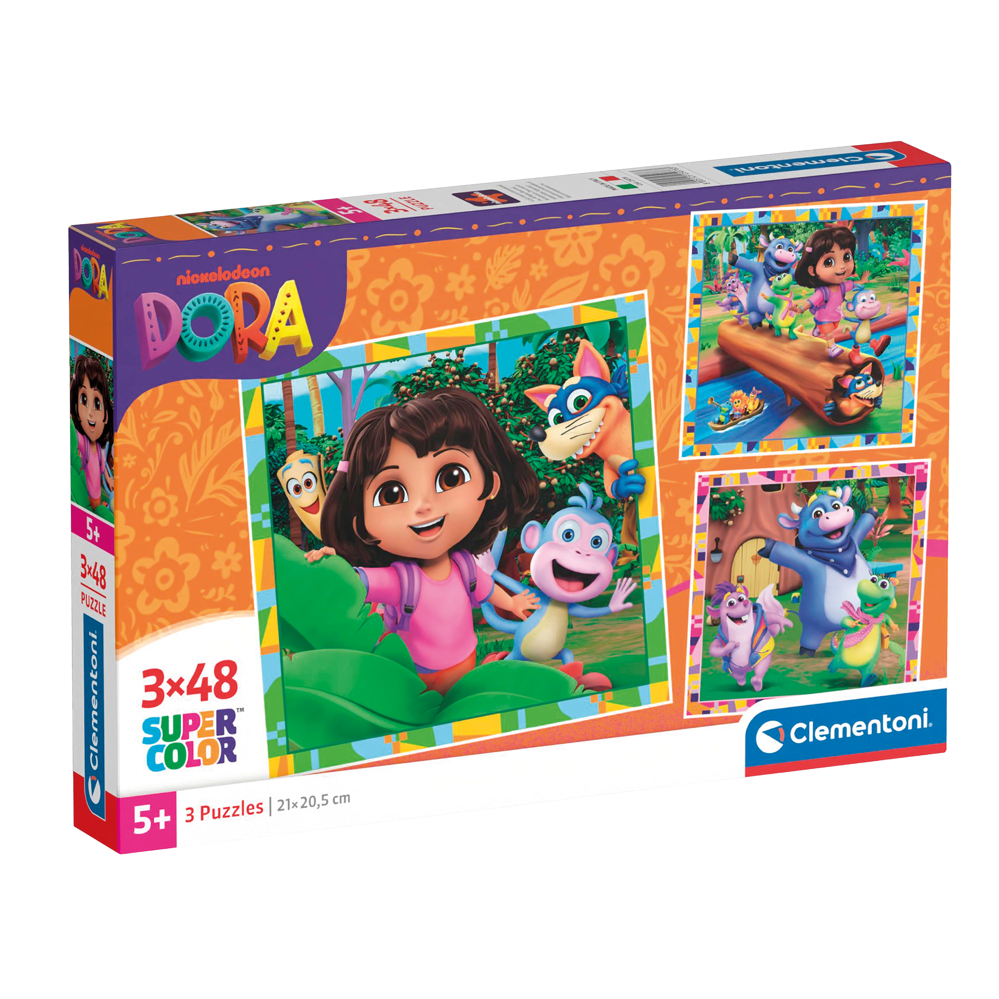 Puzzle 3X48 pièces Dora l'Exploratrice