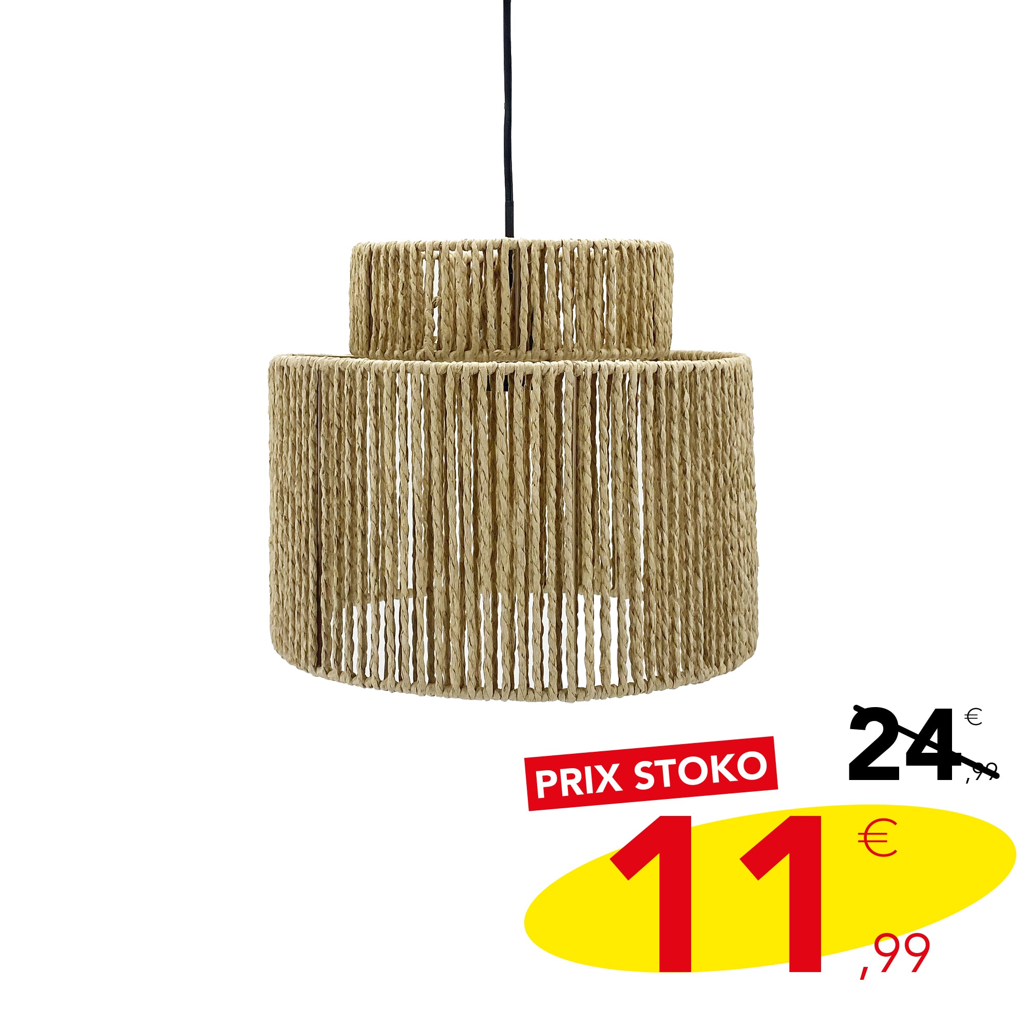 Suspension fil fibre naturelle