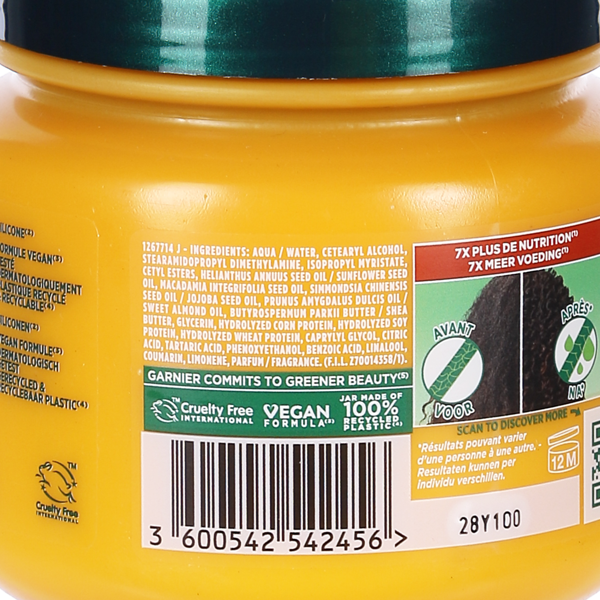 Masque pour cheveux Nutrition intense