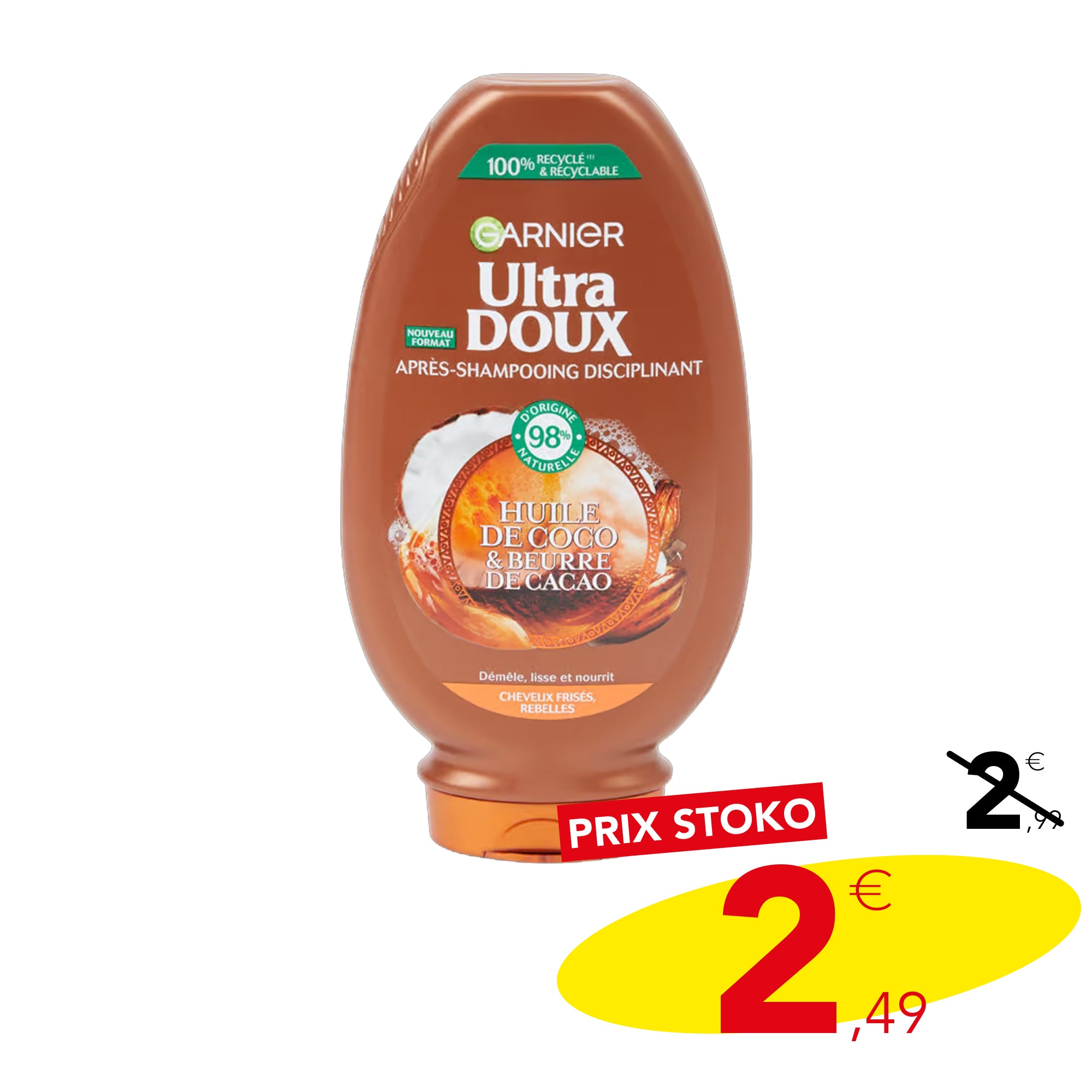 Après shampoing huile de coco et beurre de cacao