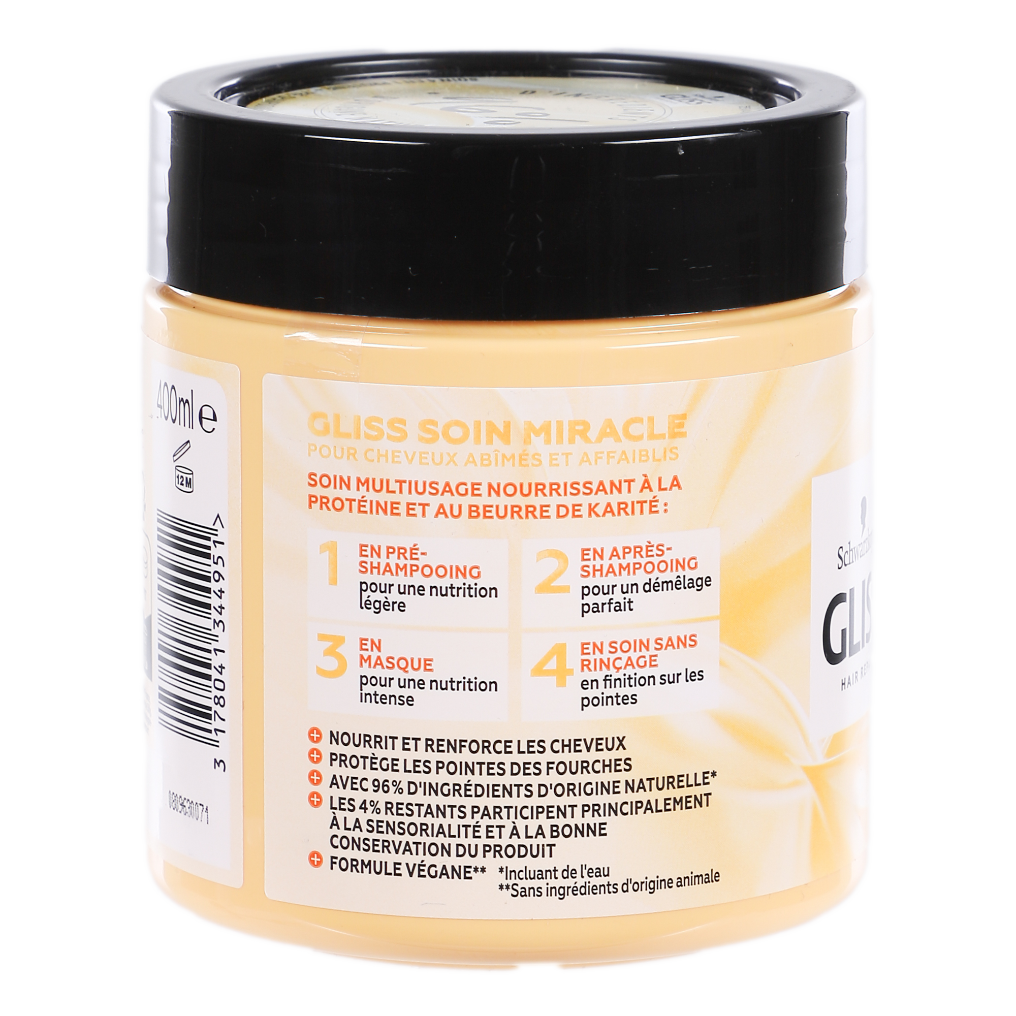Masque Nourrissant 4 en 1 Soin Miracle Protéine Beurre de Karité