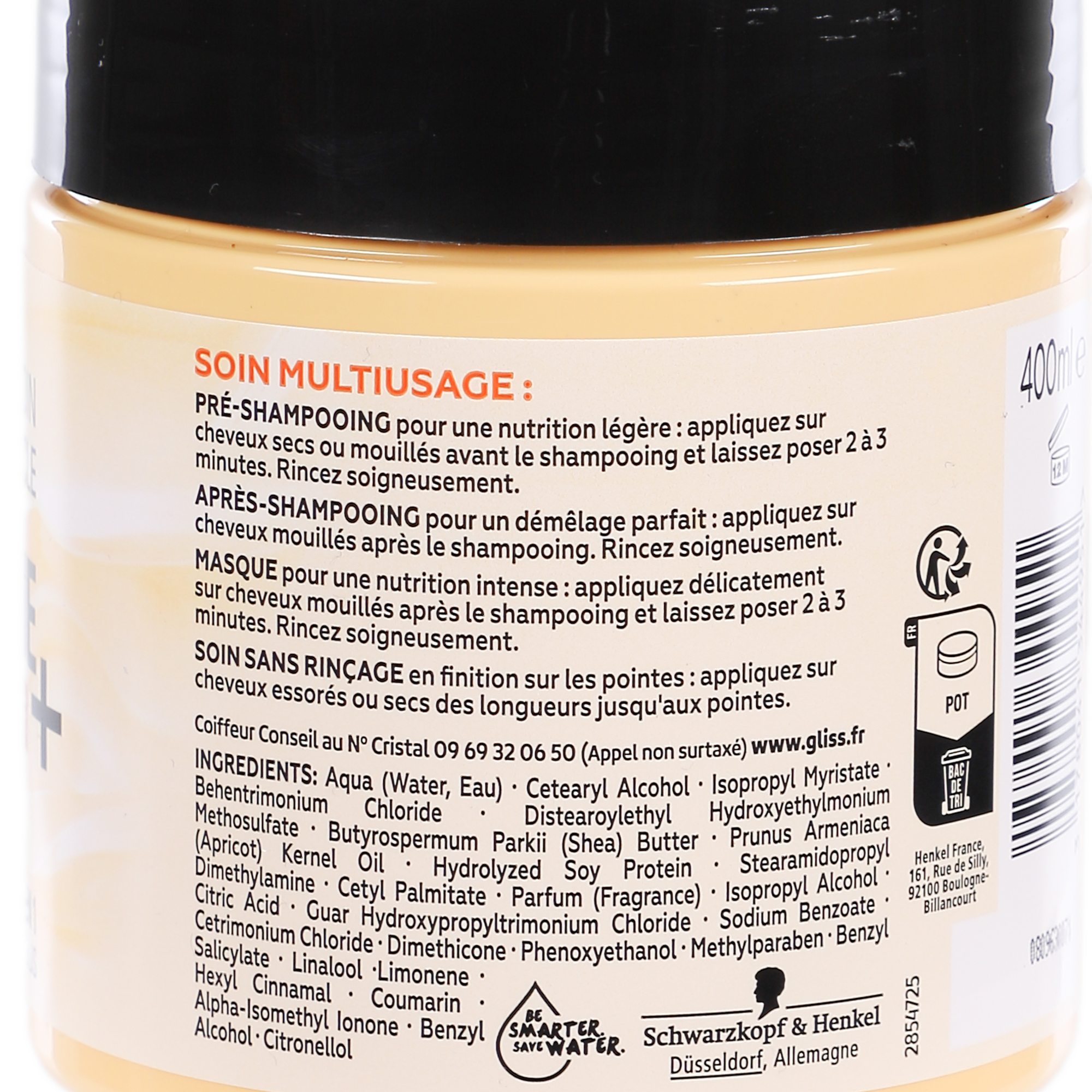 Masque Nourrissant 4 en 1 Soin Miracle Protéine Beurre de Karité