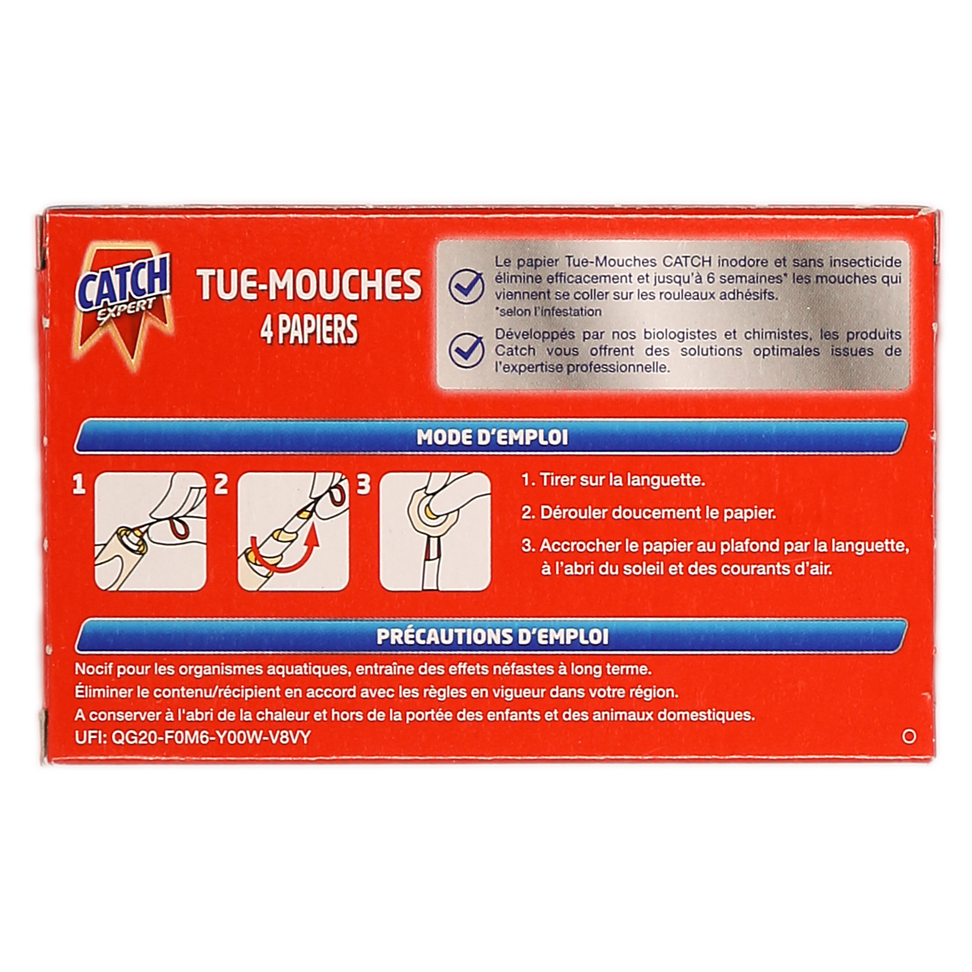Lot de 4 rubans attrape mouches