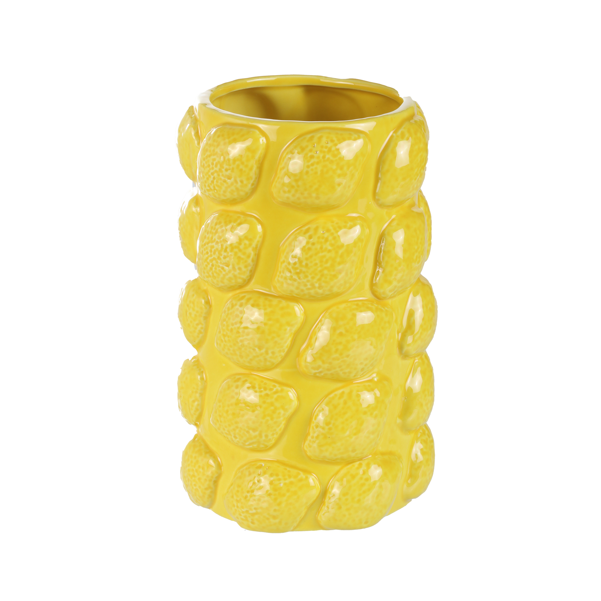Vase décoratif avec citrons en céramique
