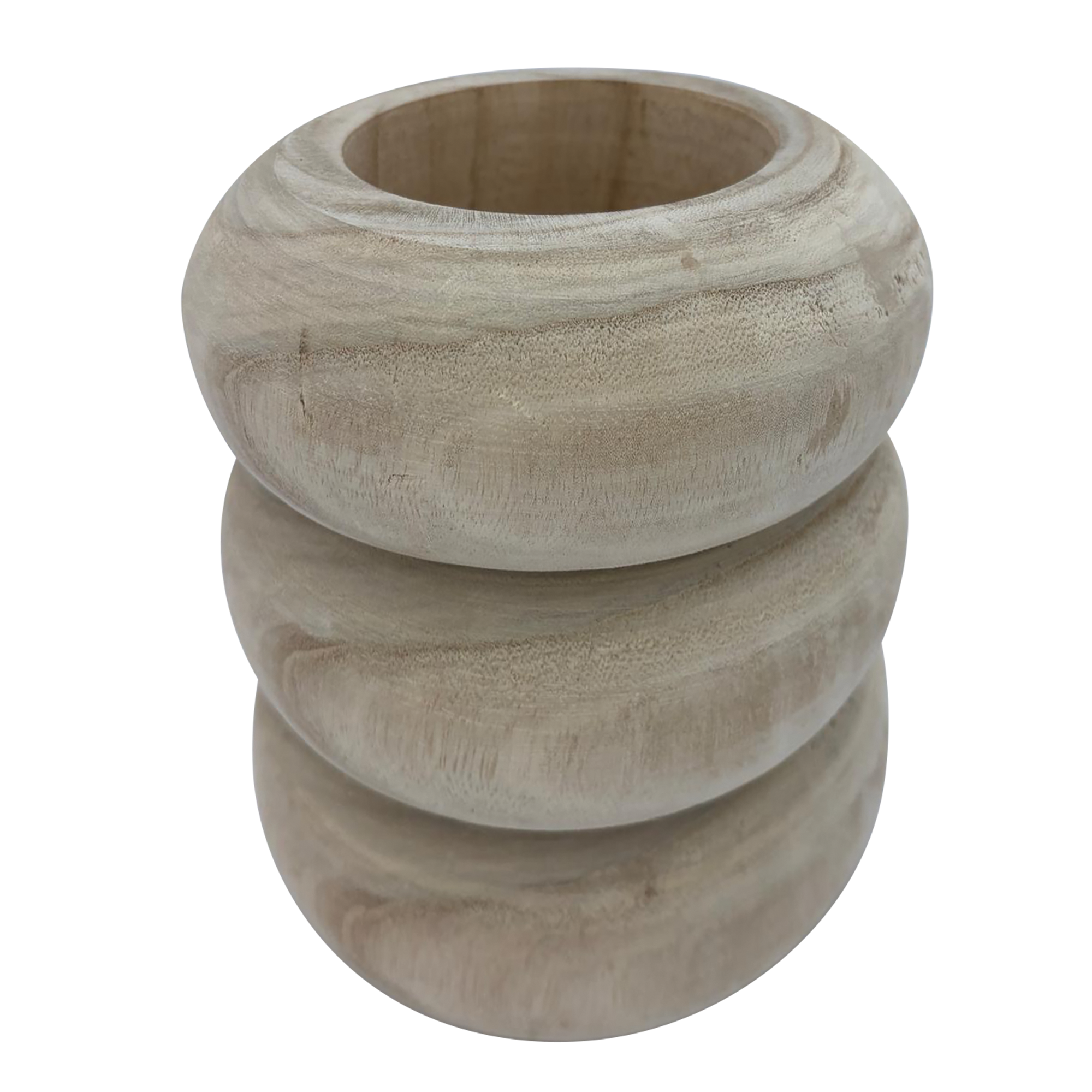 Vase rond en paulownia