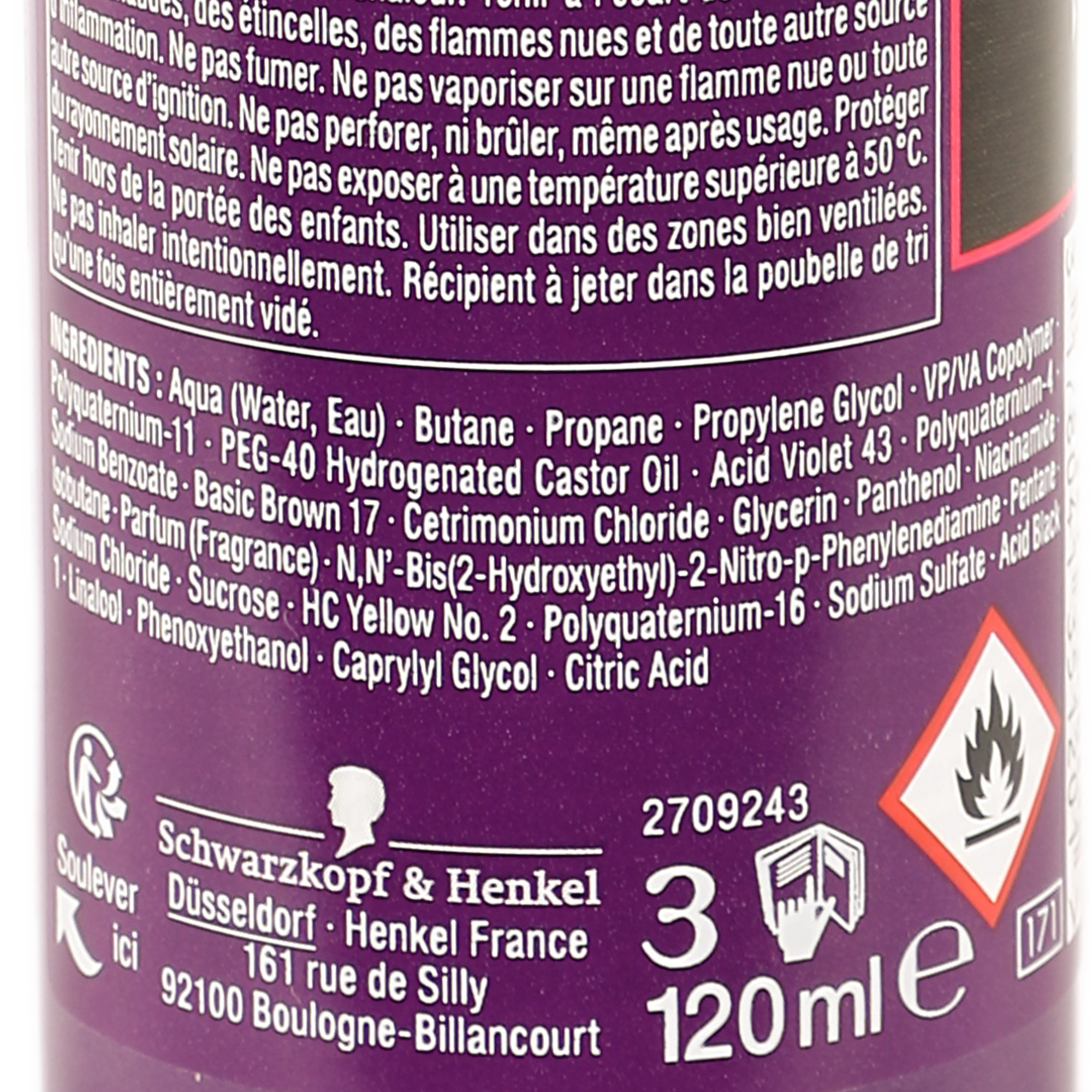 Mousse colorante 3 en 1 châtain
