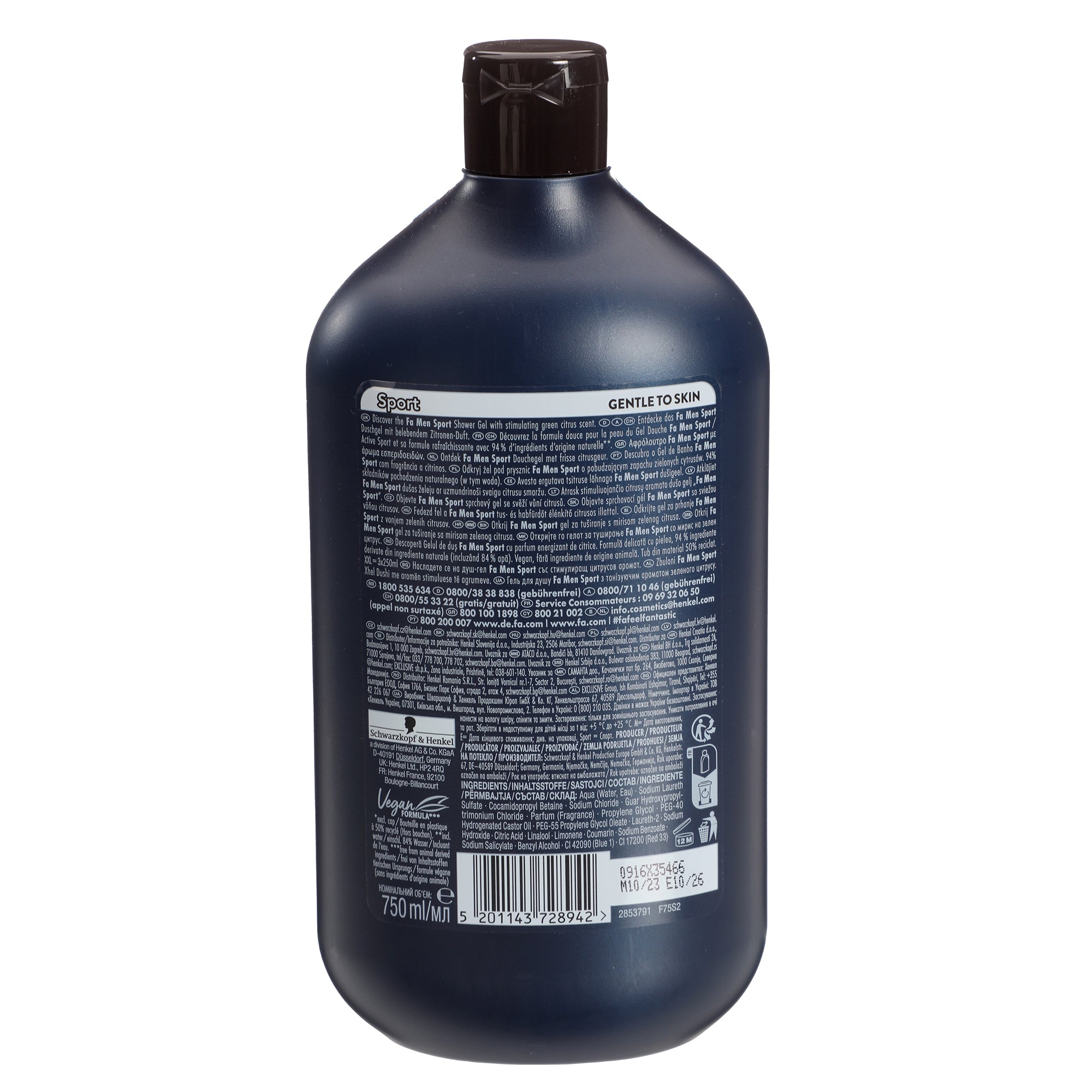 Gel douche sport