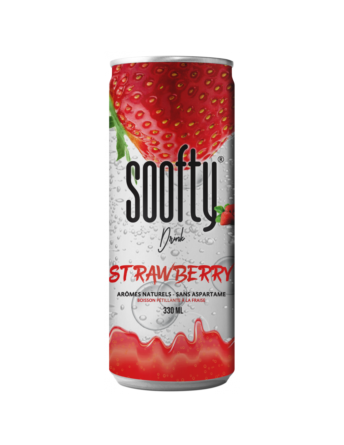 Boisson pétillante goût fraise